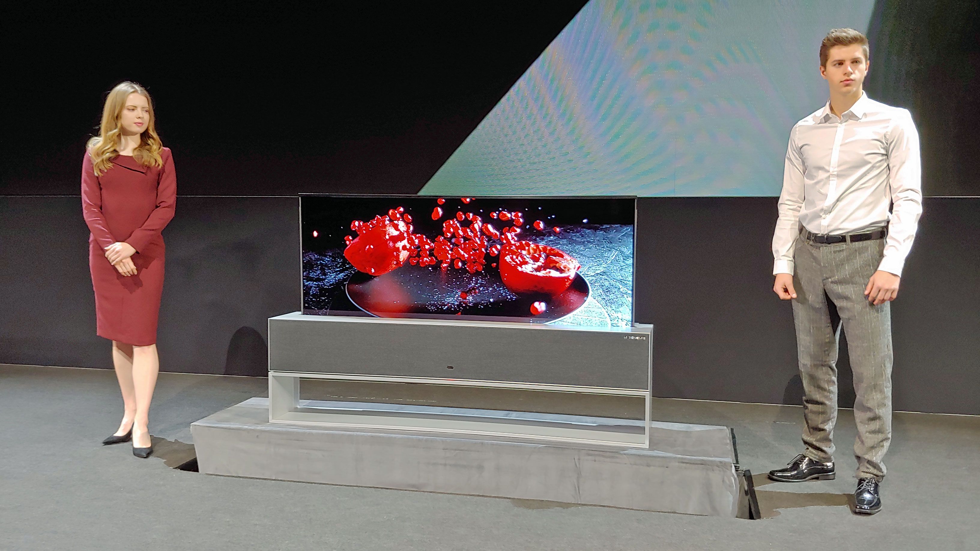 Lg Signature Series Oled Tv R (65r9) Hands On Review | Techradar Pertaining To Kenzie 60 Inch Open Display Tv Stands (View 25 of 30)