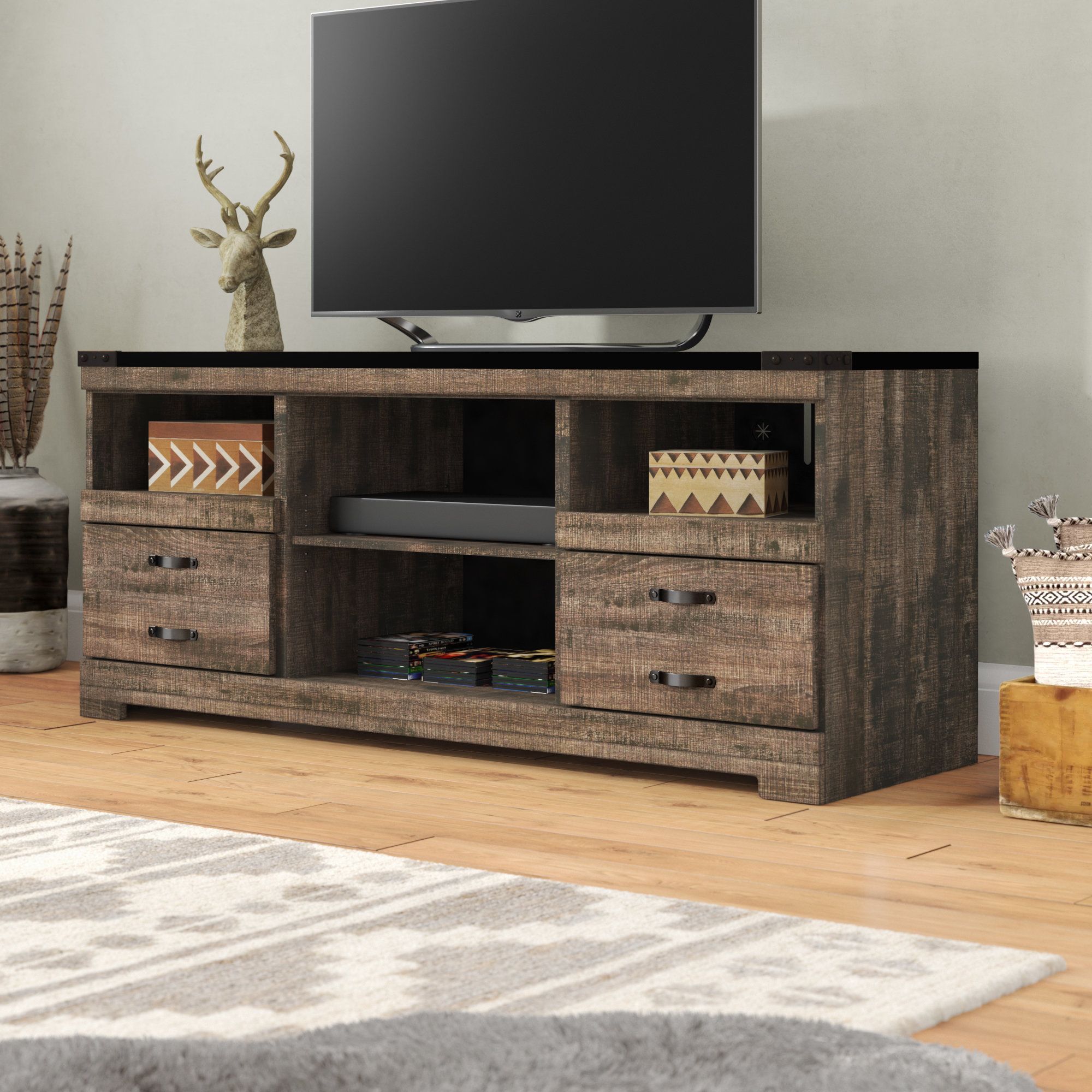 Loon Peak Gage Tv Stand For Tvs Up To 60" & Reviews | Wayfair With Vista 60 Inch Tv Stands (View 7 of 30)