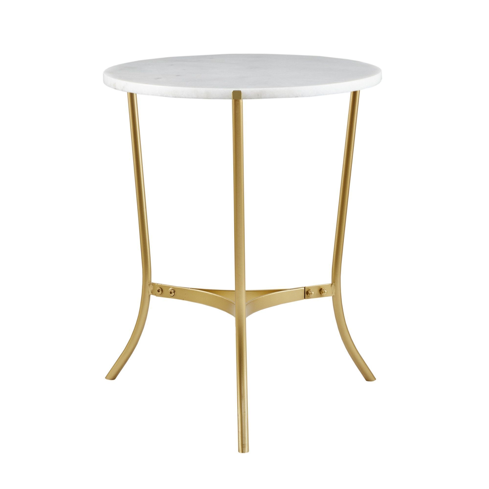 Madison Park Signature Marie Gold Marble 22 Inch Console Table For Elke Glass Console Tables With Brass Base (Photo 25 of 30)