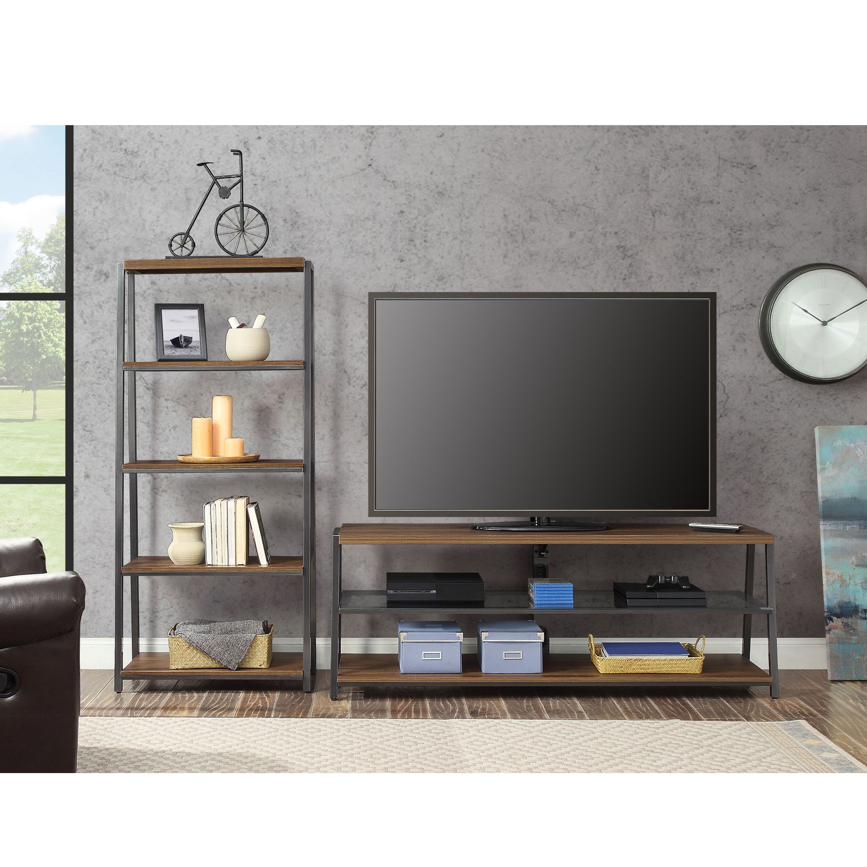 Mainstays Arris 3 In 1 Tv Stand For Televisions Up To 70", Perfect Intended For Canyon 74 Inch Tv Stands (View 11 of 30)