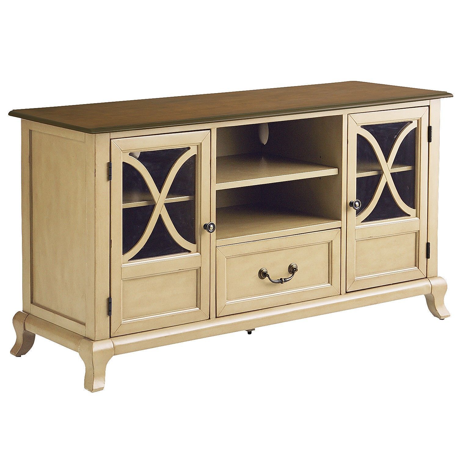 Marchella Antique Ivory 52" Tv Stand | Products | Pinterest Pertaining To Annabelle Blue 70 Inch Tv Stands (View 7 of 30)