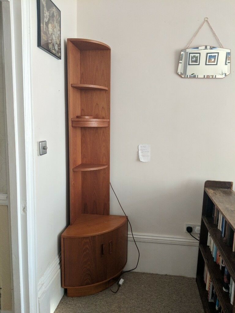 Mid Century Teak G Plan Corner Unit | Cabinet Tv Stand Vintage Within Wakefield 85 Inch Tv Stands (View 20 of 30)