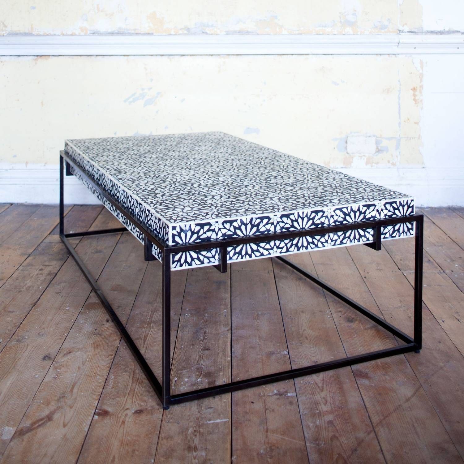 Miles Black And White Bone Inlay Console Table | Graham & Green With Black And White Inlay Console Tables (View 30 of 30)