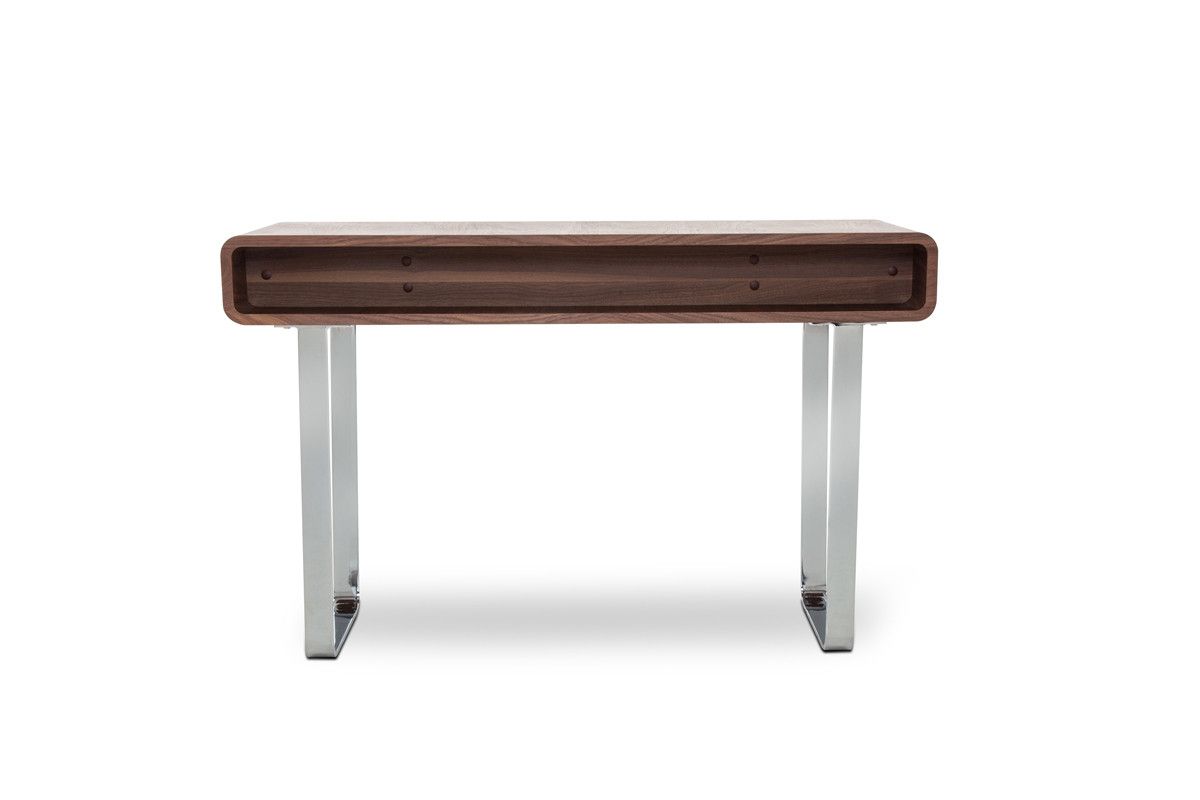Modrest Avis Modern Walnut Console Table Console Tables Iron Console With Yukon Natural Console Tables (View 25 of 30)