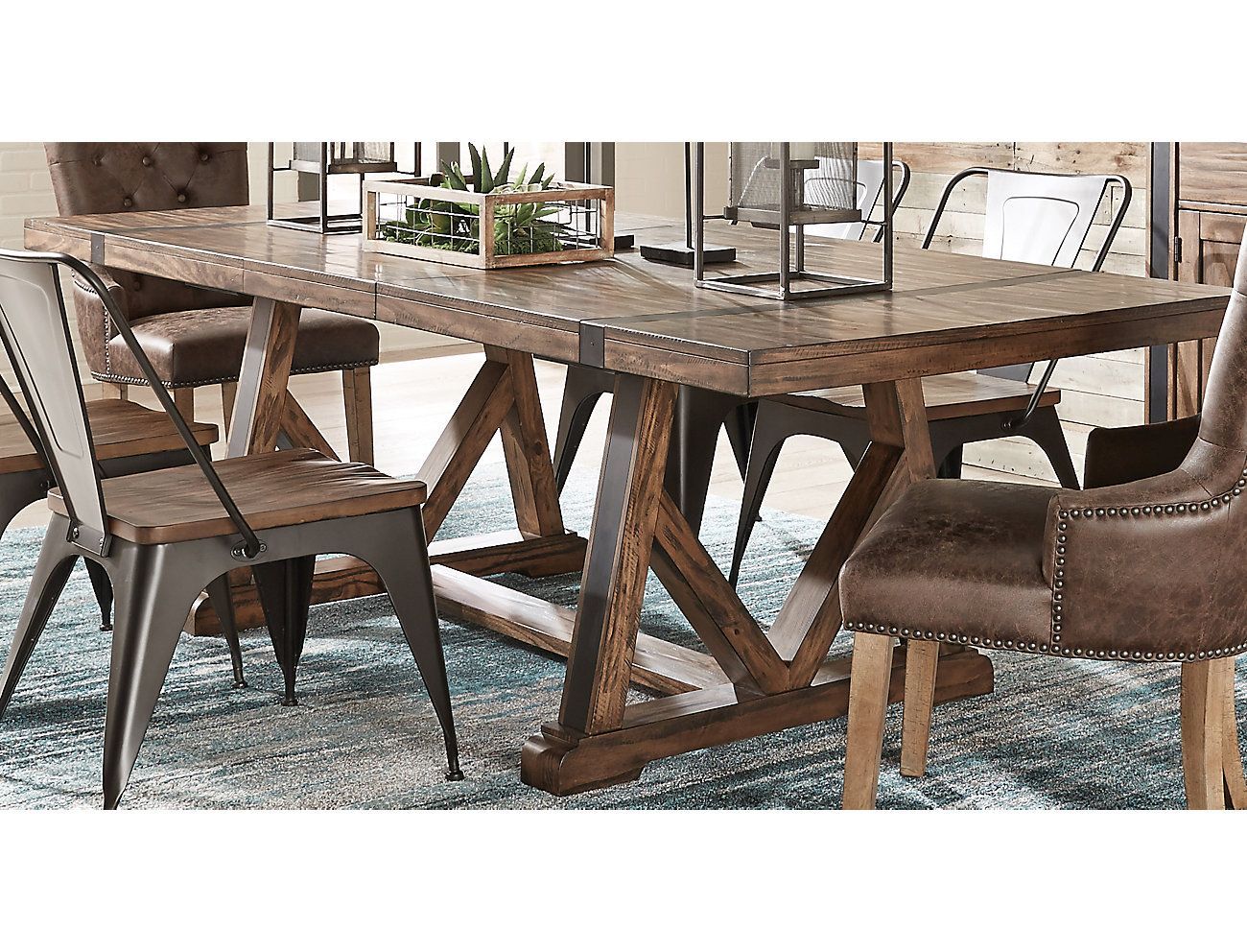 Nelson Trestle Dining Table | Dining Tables | Trestle Dining Tables In Parsons Grey Marble Top &amp; Elm Base 48x16 Console Tables (Photo 23 of 30)
