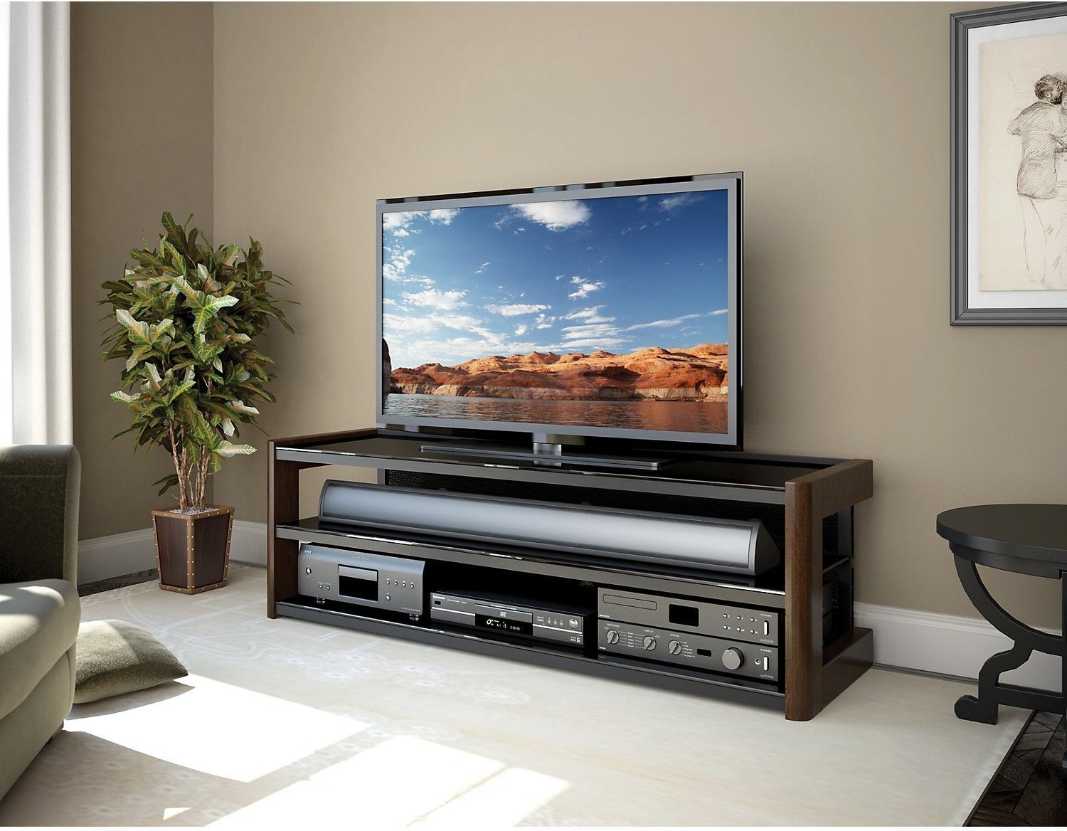 Nepal 60" Tv Stand | The Brick | Furniture | Entertainment Center Intended For Laurent 70 Inch Tv Stands (Photo 6 of 30)