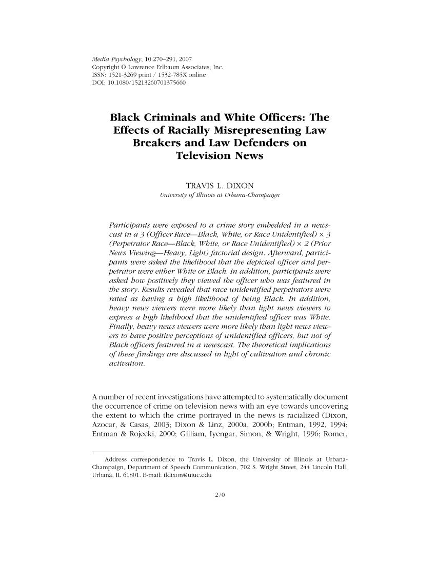 Pdf) Black Criminals And White Officers: The Effects Of Racially Inside Dixon White 58 Inch Tv Stands (View 11 of 30)