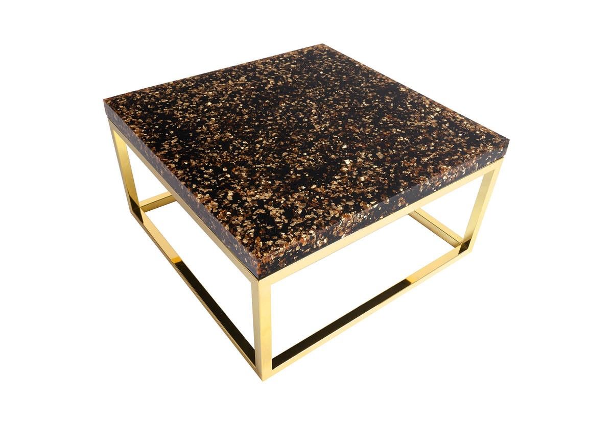 Phillips Collection Captured Gold Flake Coffee Table Th81360 Pertaining To Phillip Brass Console Tables (View 11 of 30)