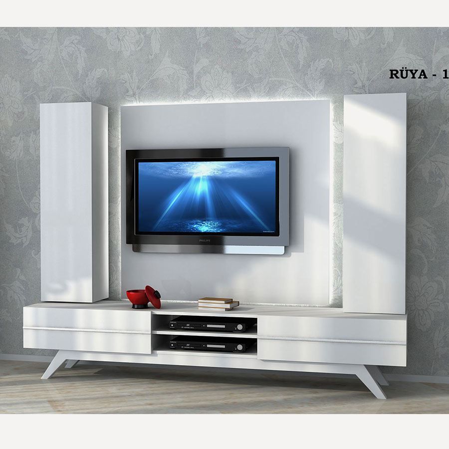 Rüya Tv Ünitesi Beyaz 12336 | Tv Üniteleri | Koçtaş Pertaining To Ducar 74 Inch Tv Stands (Photo 27 of 30)