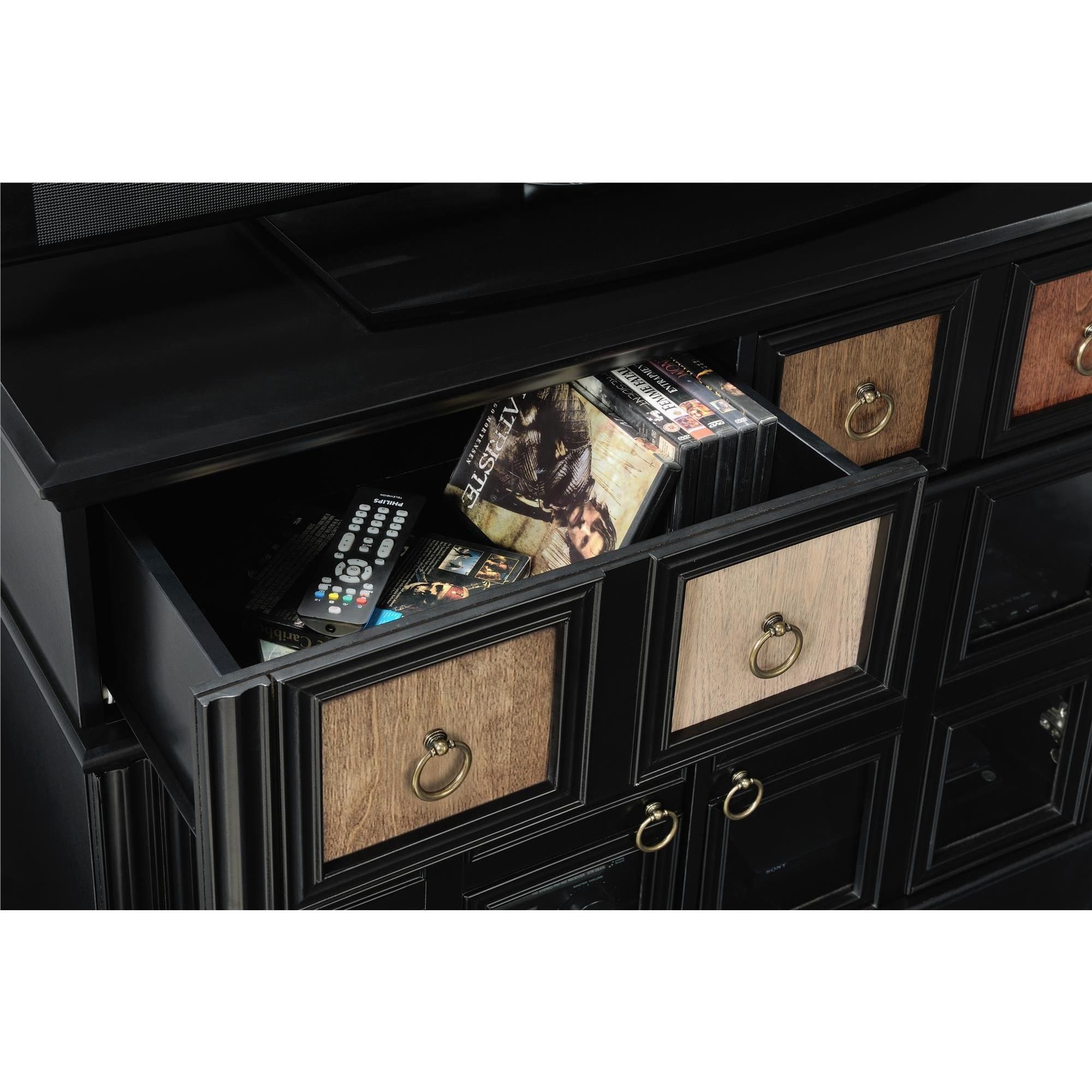 Shop Avenue Greene Wakefield Apothecary 42 Inch Black Tv Console For Wakefield 97 Inch Tv Stands (View 20 of 30)