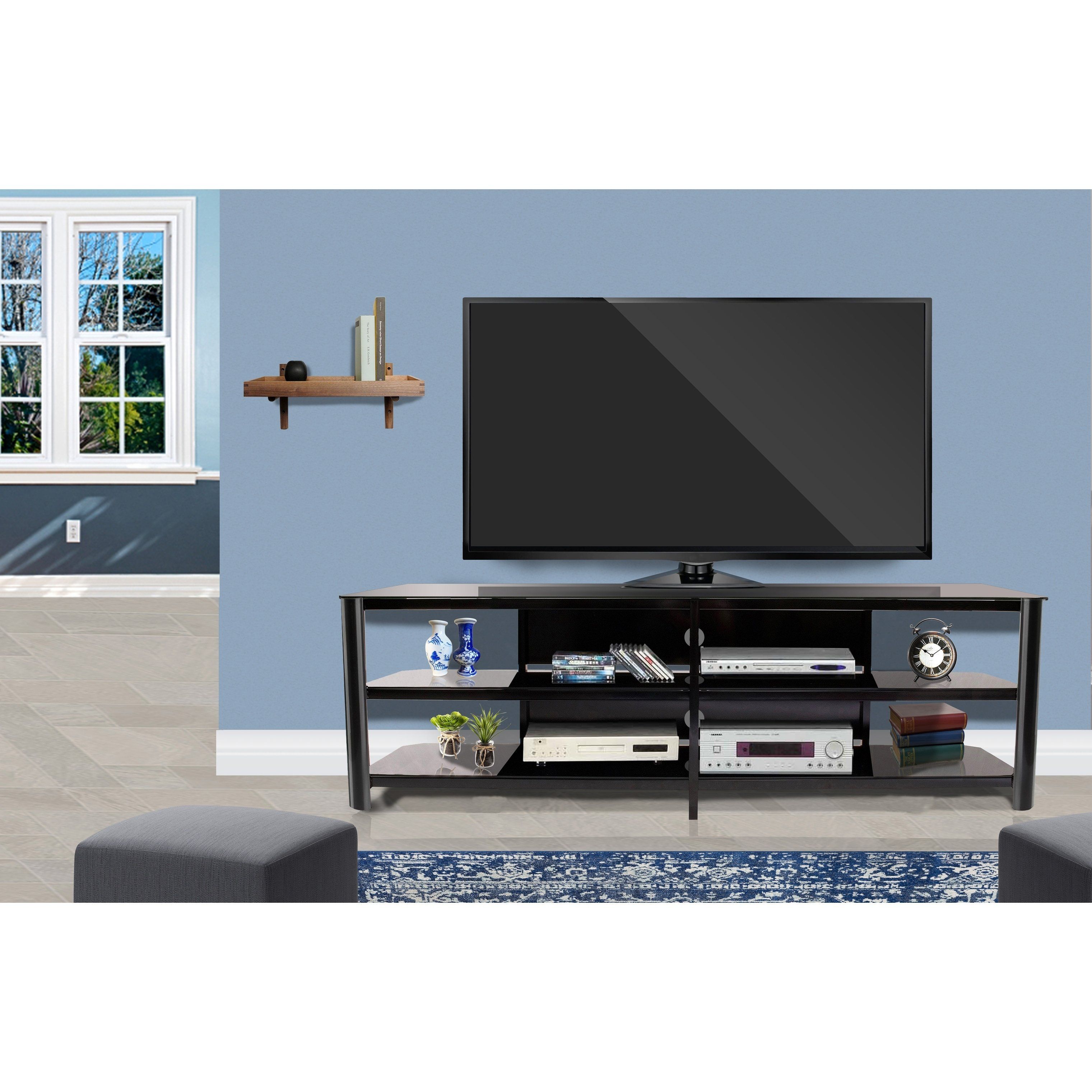 Shop Fold 'n' Snap Oxford Ez Black Innovex Tv Stand – Free Shipping Within Oxford 84 Inch Tv Stands (View 7 of 30)