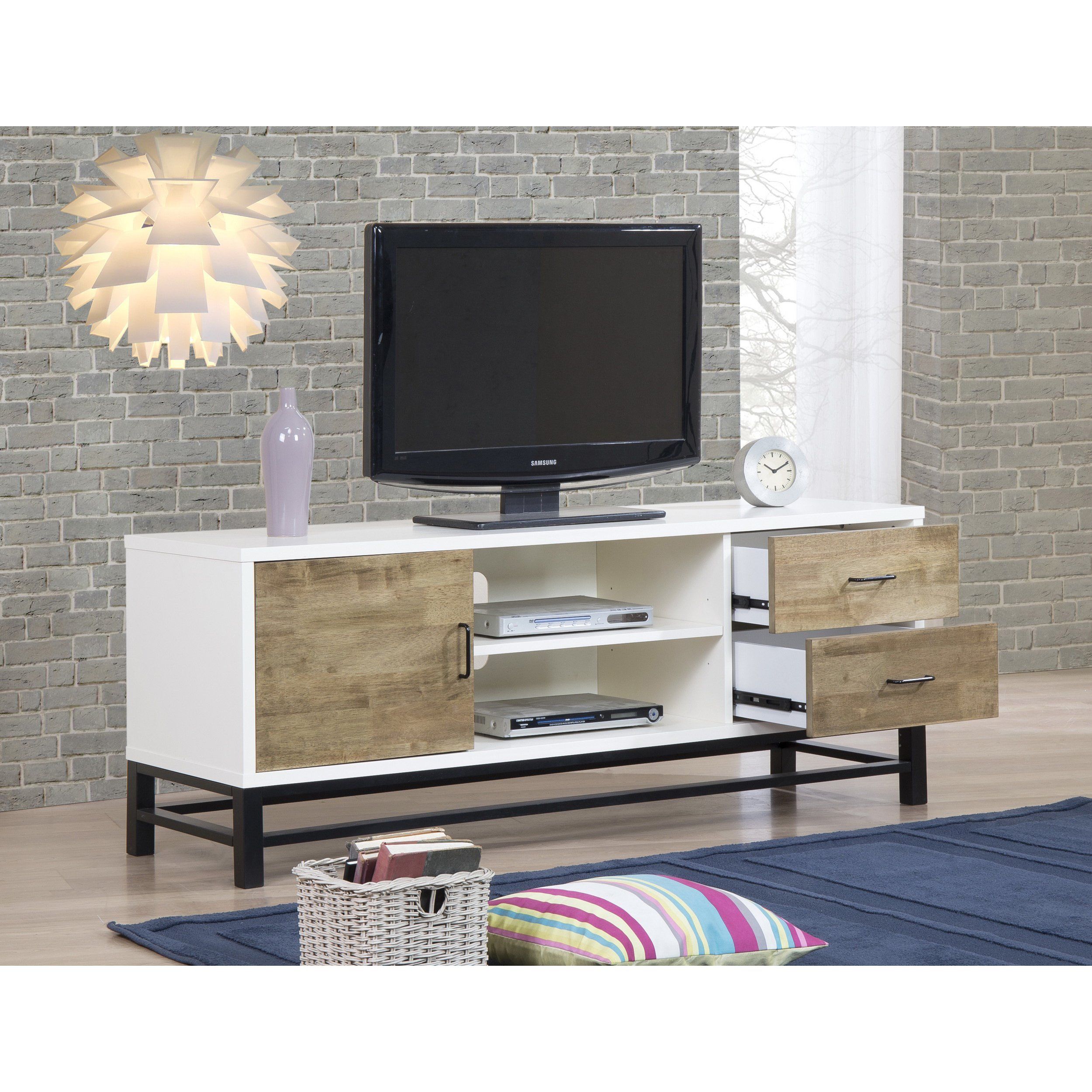 Shop Henna 63 Inch Entertainment Center Console – Free Shipping Intended For Combs 63 Inch Tv Stands (View 7 of 30)