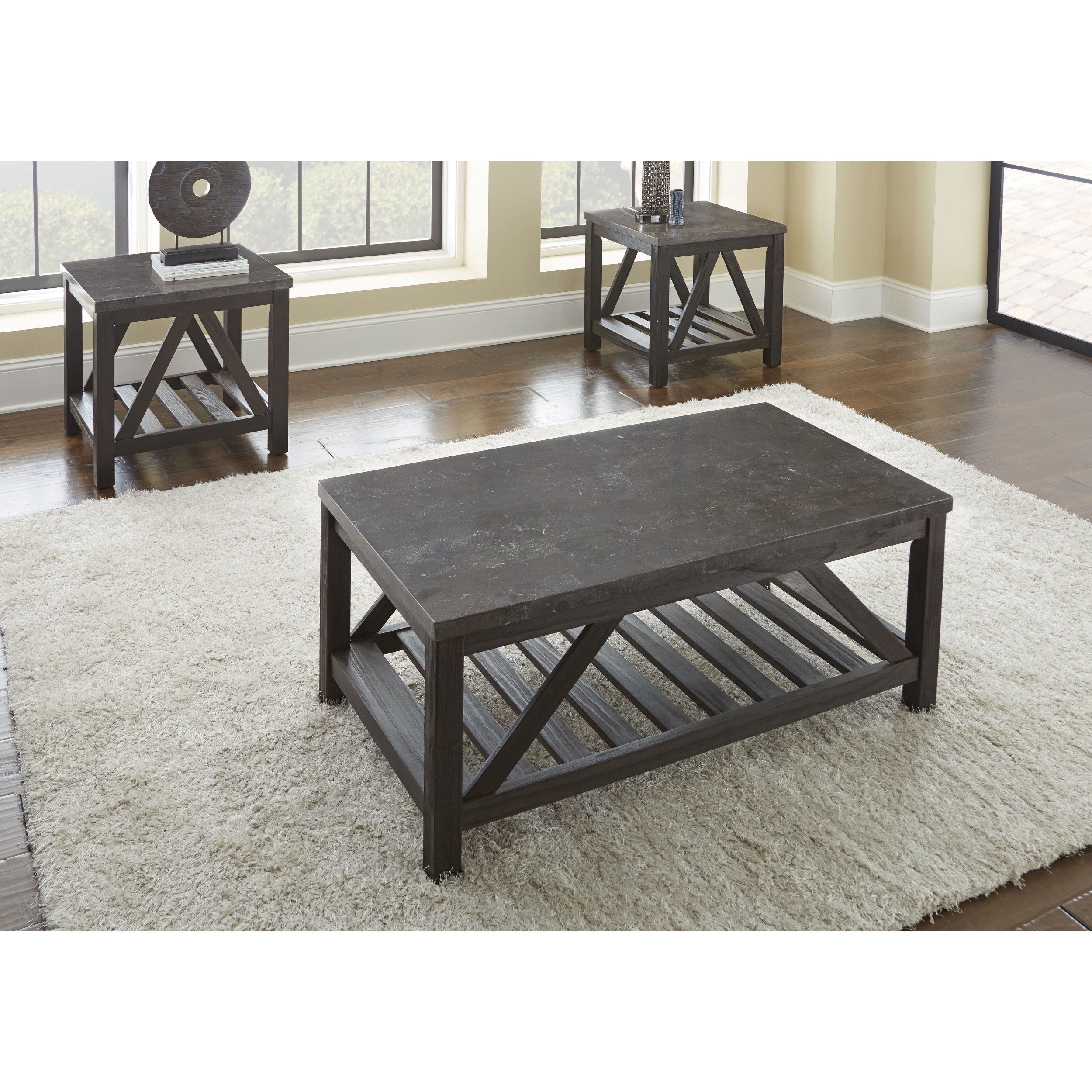 Shop New Badin 48 Inch Rectangle Coffee Table With Bluestone Top In Bluestone Console Tables (View 25 of 30)