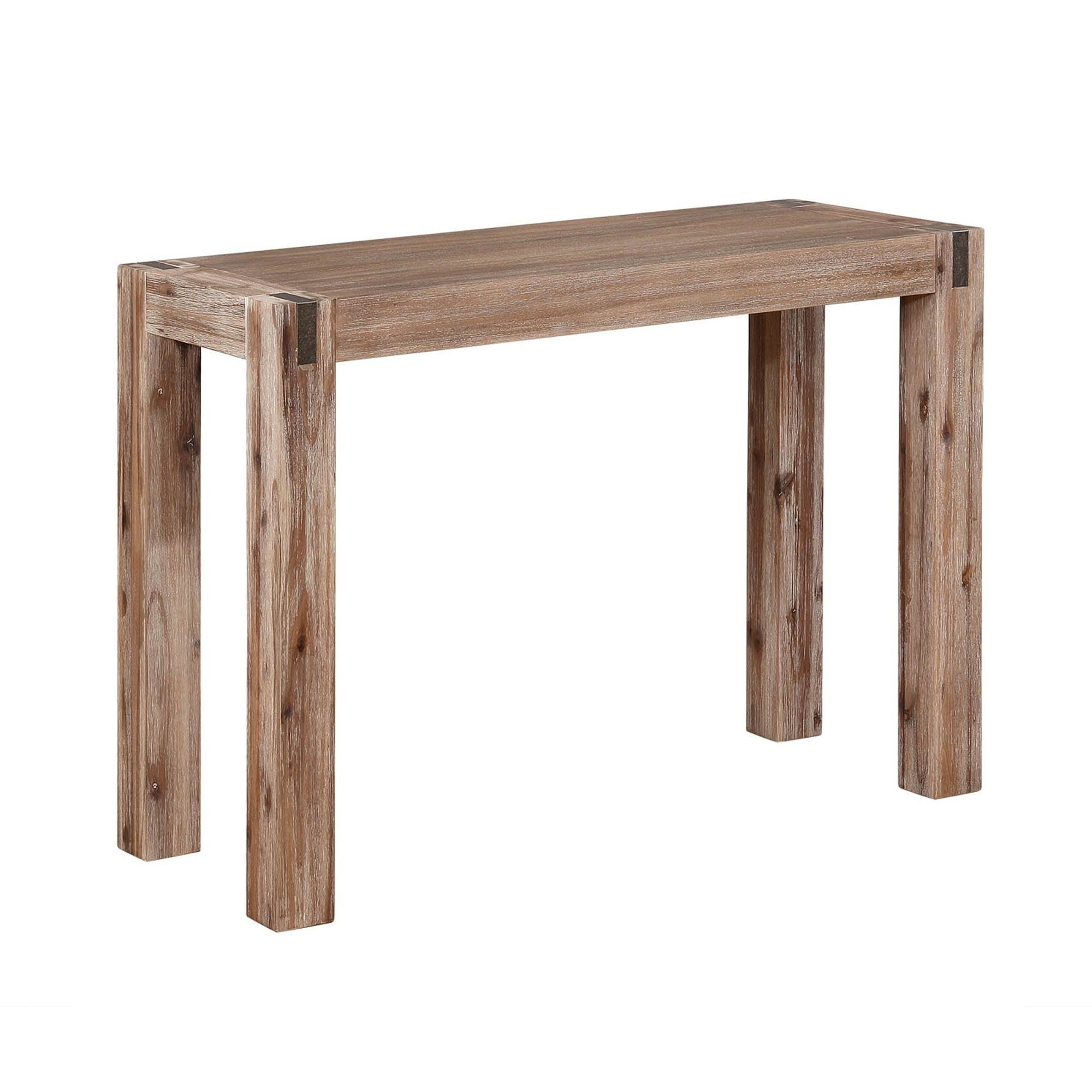 Shop Woodstock Acacia Wood With Metal Inset Media Console Table With Regard To Gunmetal Media Console Tables (View 22 of 30)