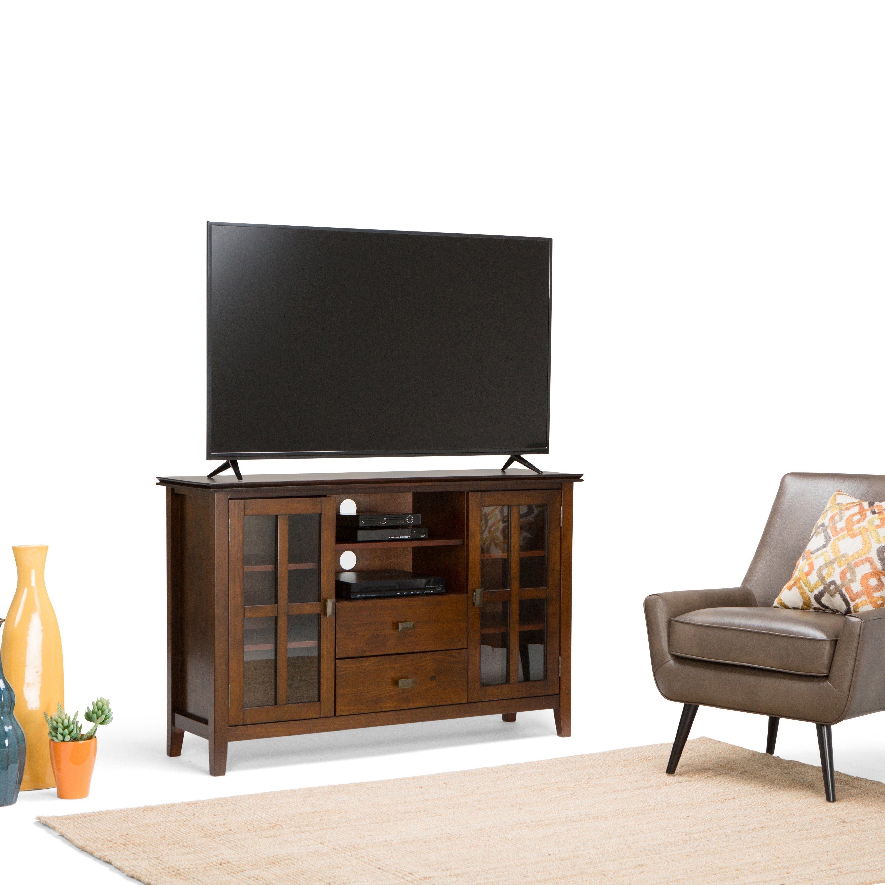 Shop Wyndenhall Stratford Tall Tv Stand For Tv's Up To 60 Inches With Regard To Century Blue 60 Inch Tv Stands (Photo 3 of 30)