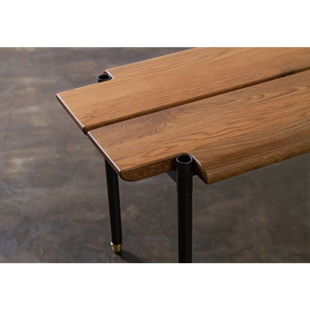 Stacking Bench – Fumed Oak | Nuevo District Eight Hgda566 Pertaining To Oak &amp; Brass Stacking Media Console Tables (Photo 12 of 30)