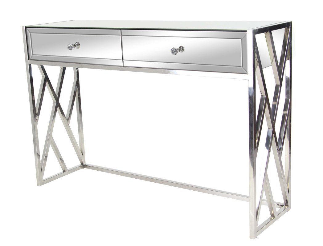 Stainless Steel Sofa Table – Home And Textiles For Parsons Clear Glass Top & Stainless Steel Base 48x16 Console Tables (Photo 29 of 30)