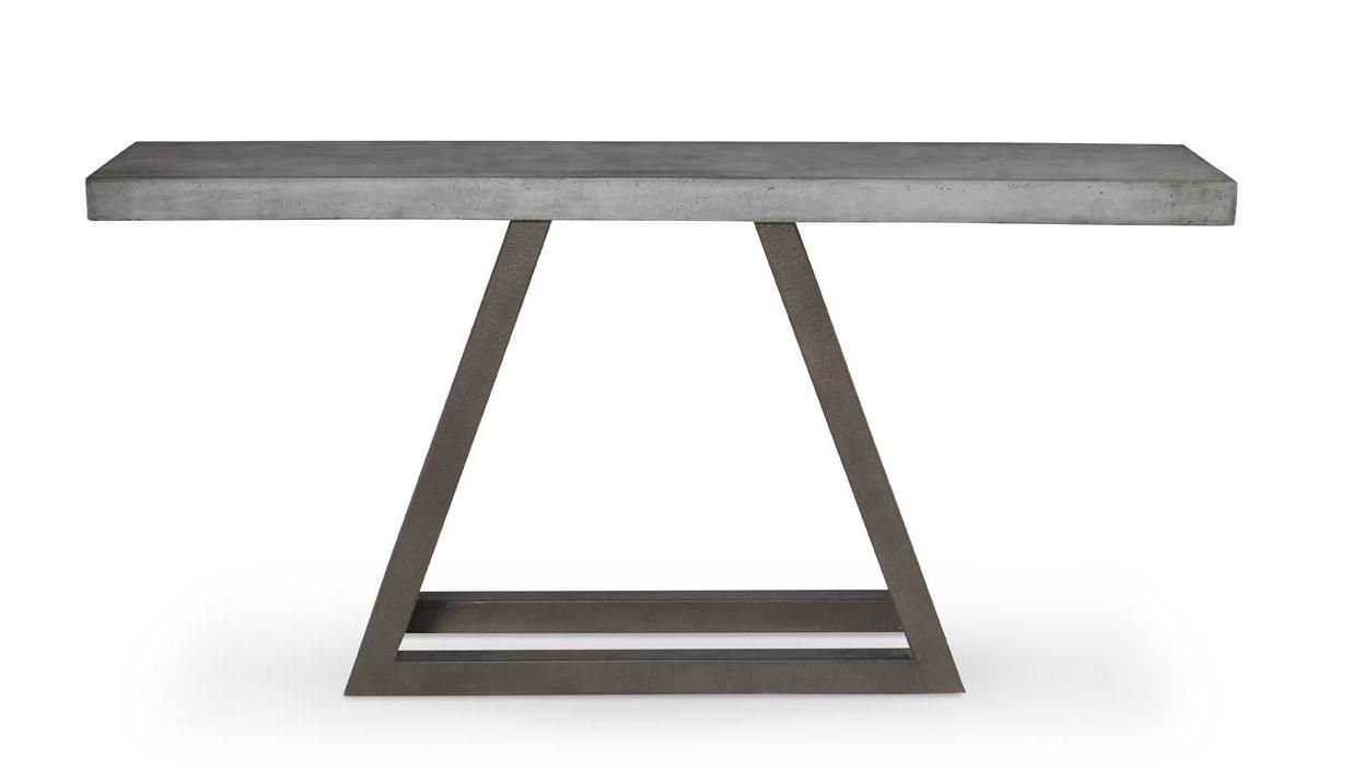 Triangle Console Dimensions: Overall: W71x D17.75 X H33 Top: W71 X Inside Clairemont Demilune Console Tables (Photo 14 of 30)