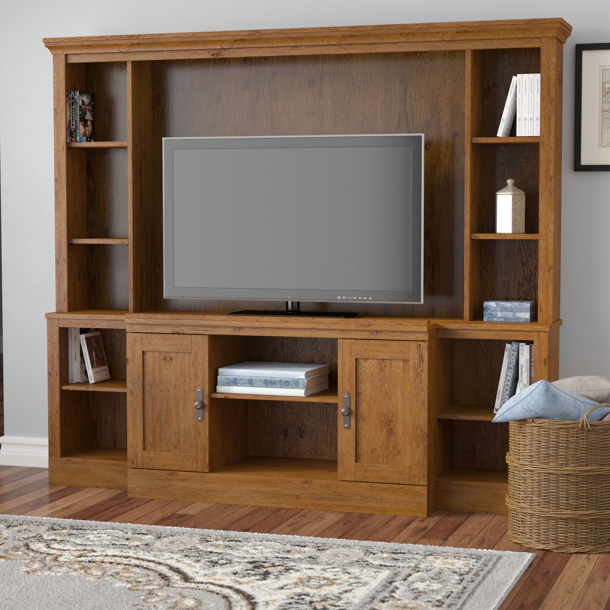 Tv Stands With Hutch You'll Love | Wayfair Pertaining To Kilian Grey 49 Inch Tv Stands (View 3 of 30)