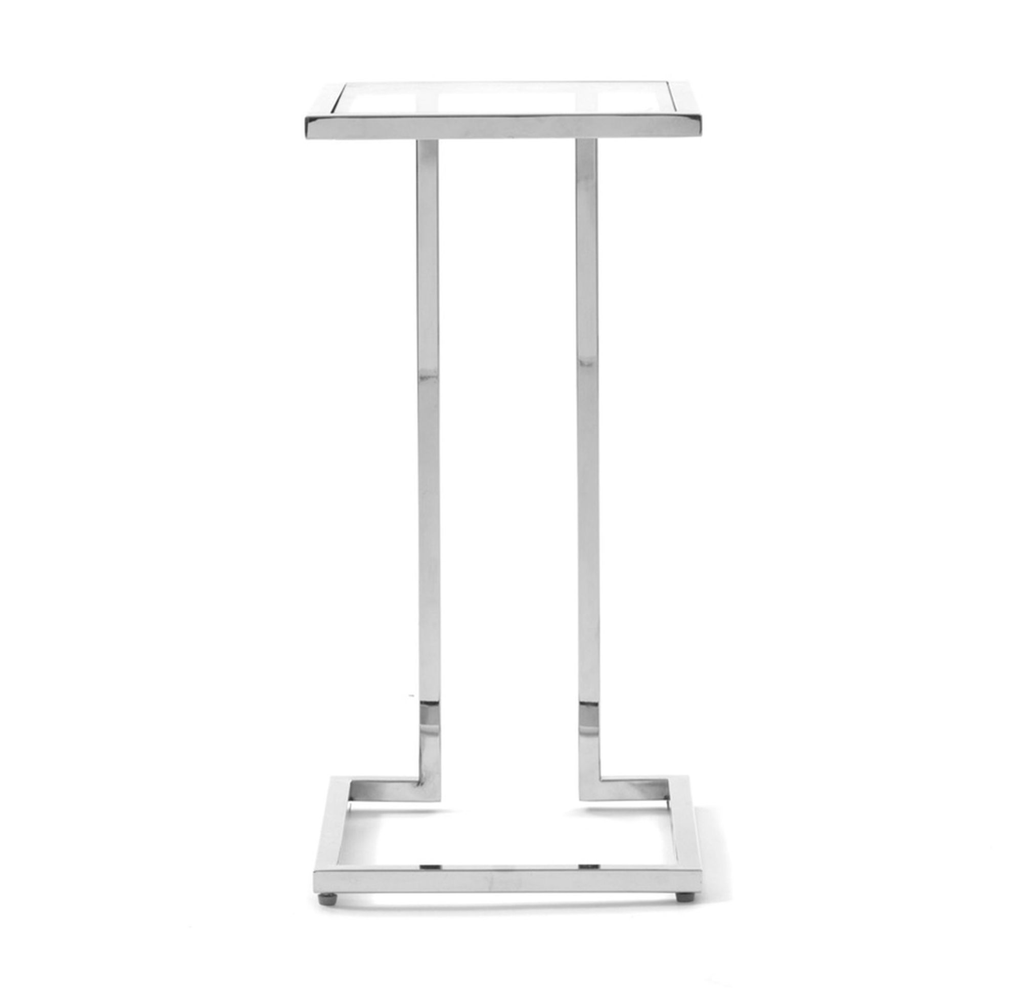 Vienna Pull Up Table – Polished Stainless Steel, | Living Room In Parsons Clear Glass Top &amp; Dark Steel Base 48x16 Console Tables (View 18 of 30)