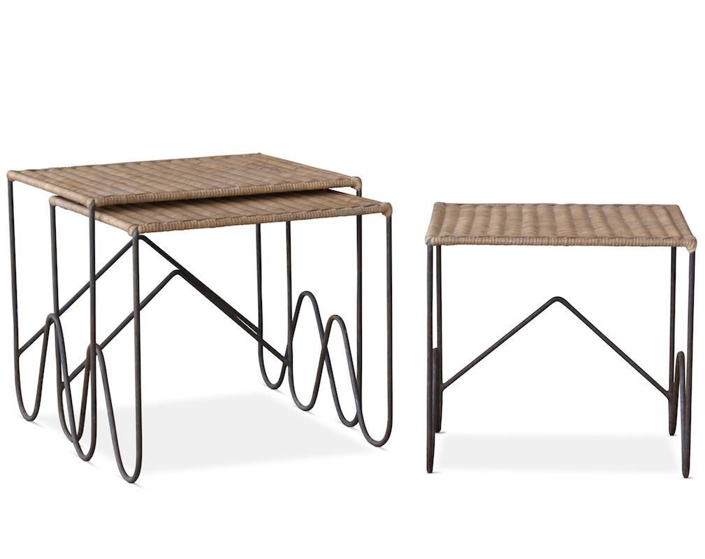 Wicker Nesting Tables In 2018 | Furniture. | Nesting Tables, Wicker Throughout Scattered Geo Console Tables (Photo 1 of 30)