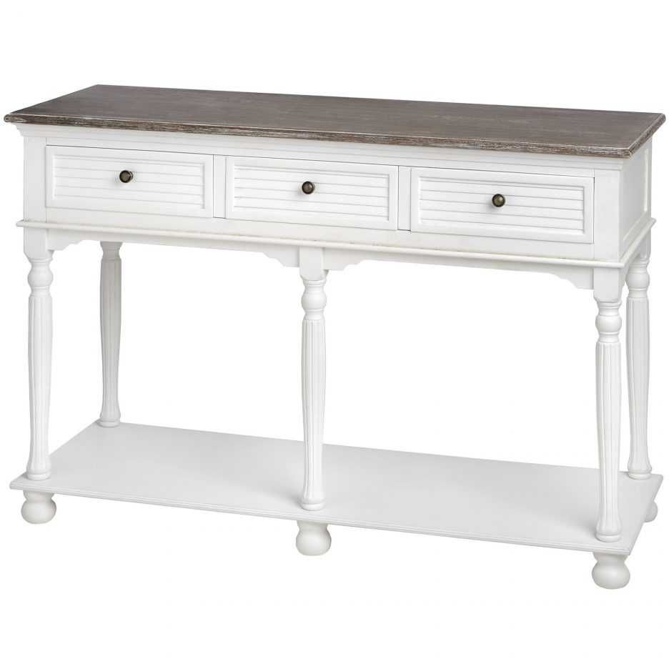 Wicker Ottoman : The Super Cool Off White Distressed End Tables In Antique White Distressed Console Tables (Photo 19 of 30)