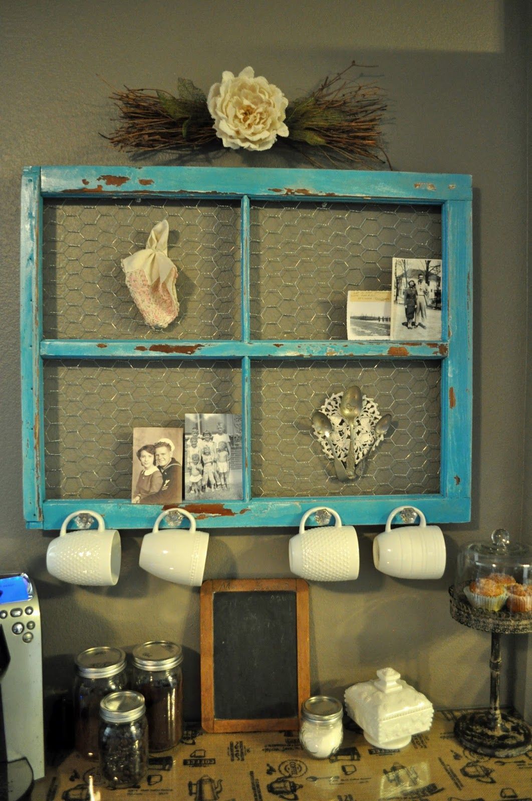 20 Different Ways To Use Old Window Frames | The Best Throughout Old Rustic Barn Window Frame (View 20 of 30)