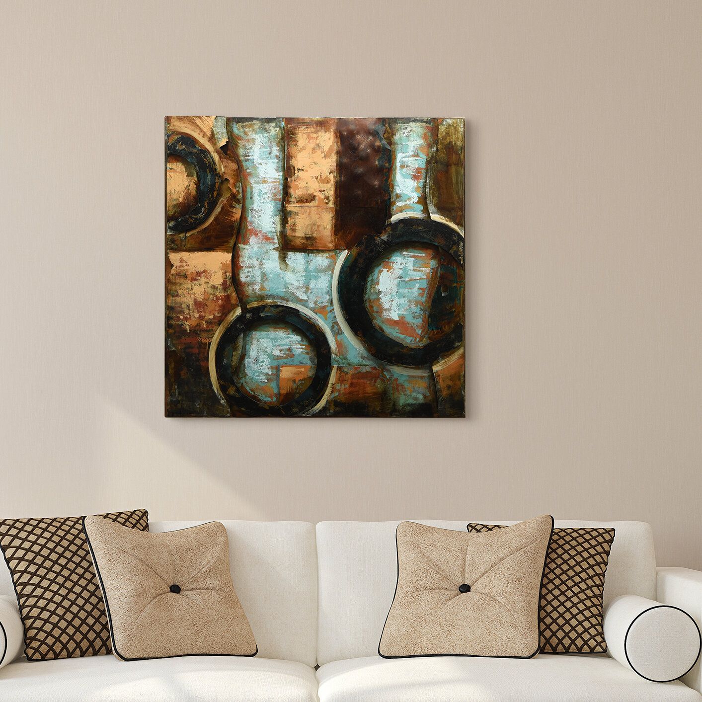 Featured Photo of 2024 Latest Mixed Media Iron Hand Painted Dimensional Wall Decor