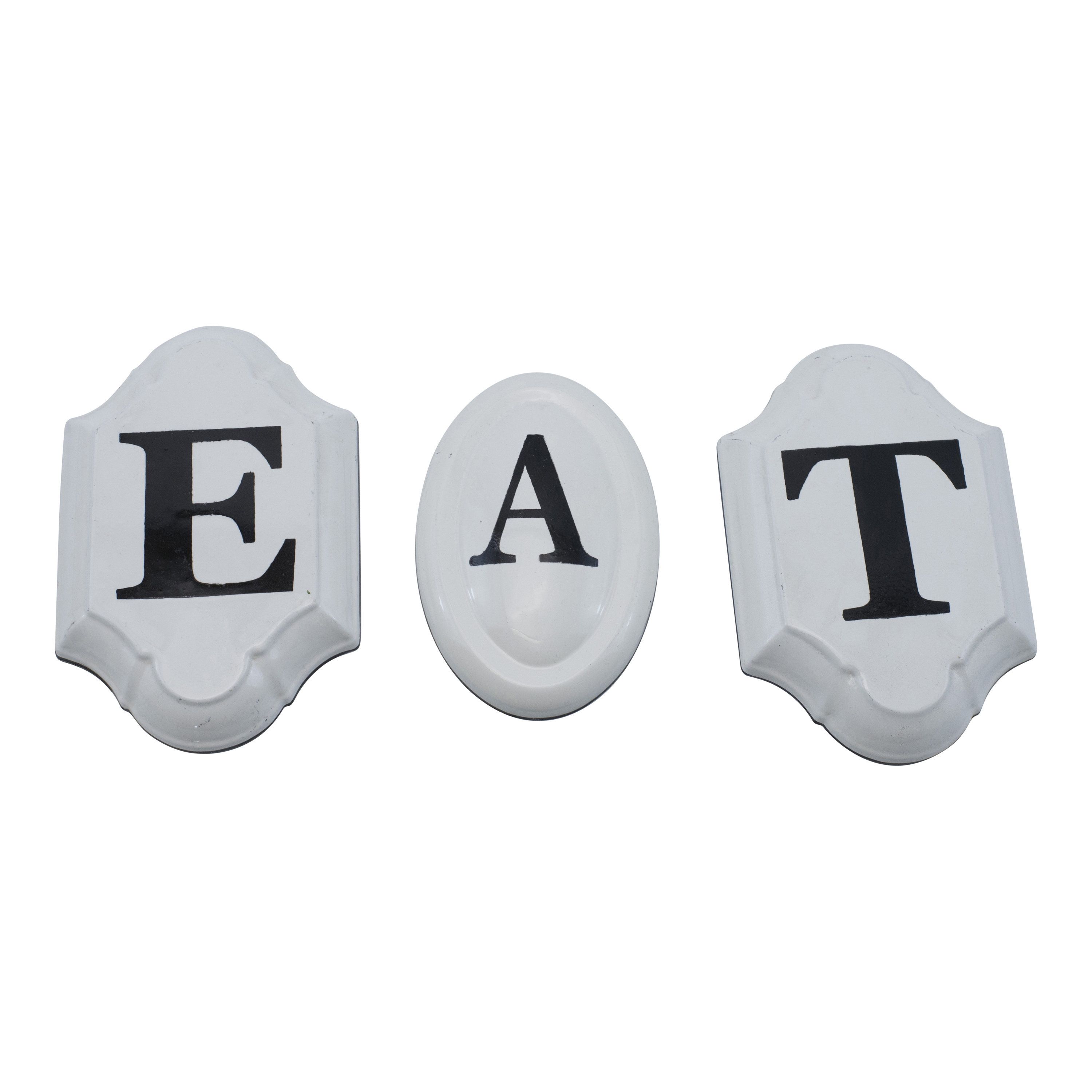 3 Piece Vintage Farmhouse Style Sign Wall Décor Set For Grey &quot;eat&quot; Sign With Rebar Decor (View 8 of 30)
