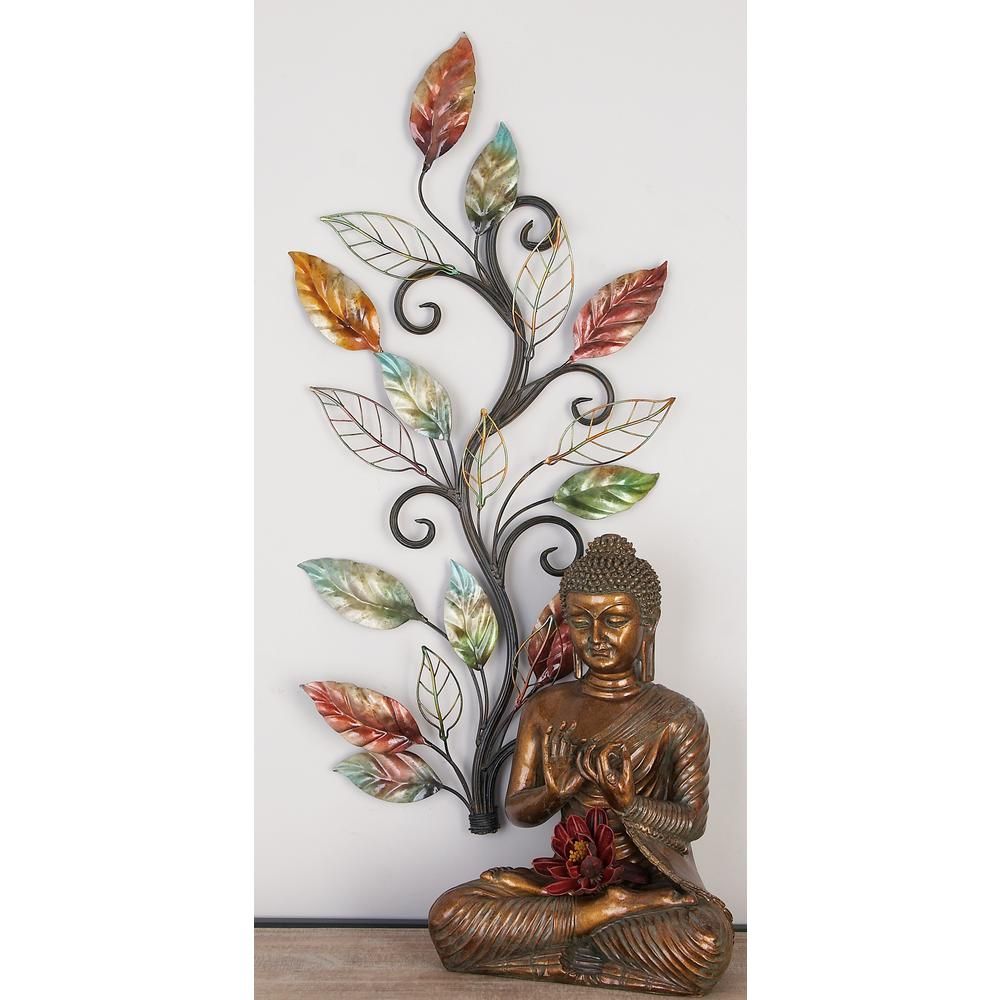 36 In. X 20 In. New Traditional Metal Scroll And Leaf Wall Art With Scroll Leaf Wall Decor (Photo 7 of 30)