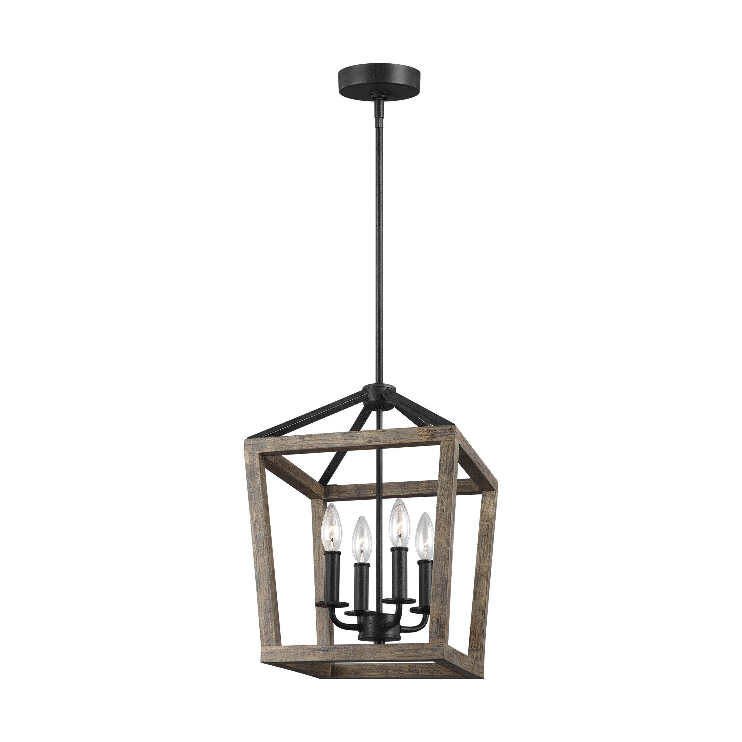 4 Light Lantern Square / Rectangle Pendant With Regard To 4 Light Lantern Square / Rectangle Pendants (View 1 of 30)
