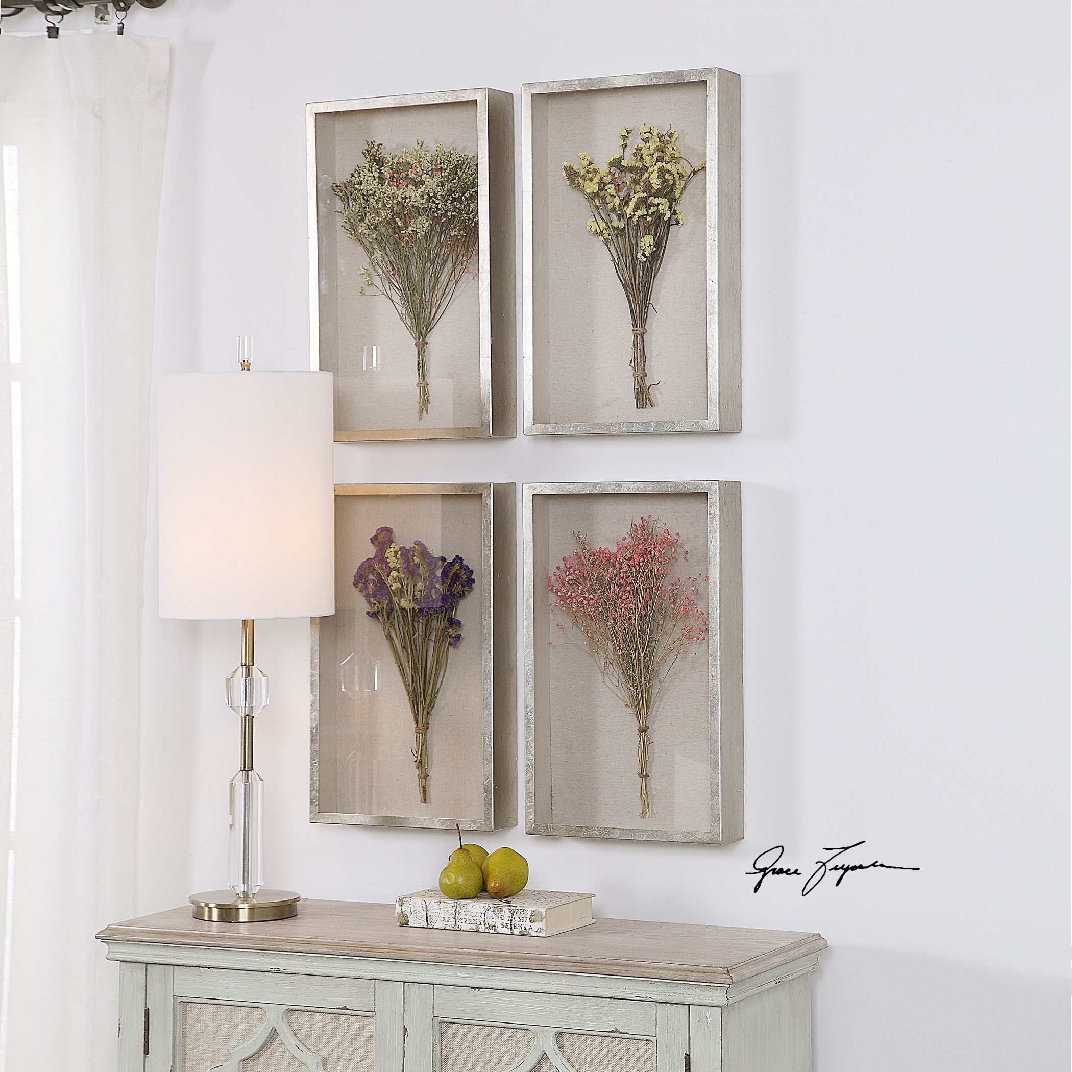 4 Piece Summer Bouquets Wall Decor Set With Regard To 4 Piece Wall Decor Sets (Photo 29 of 30)