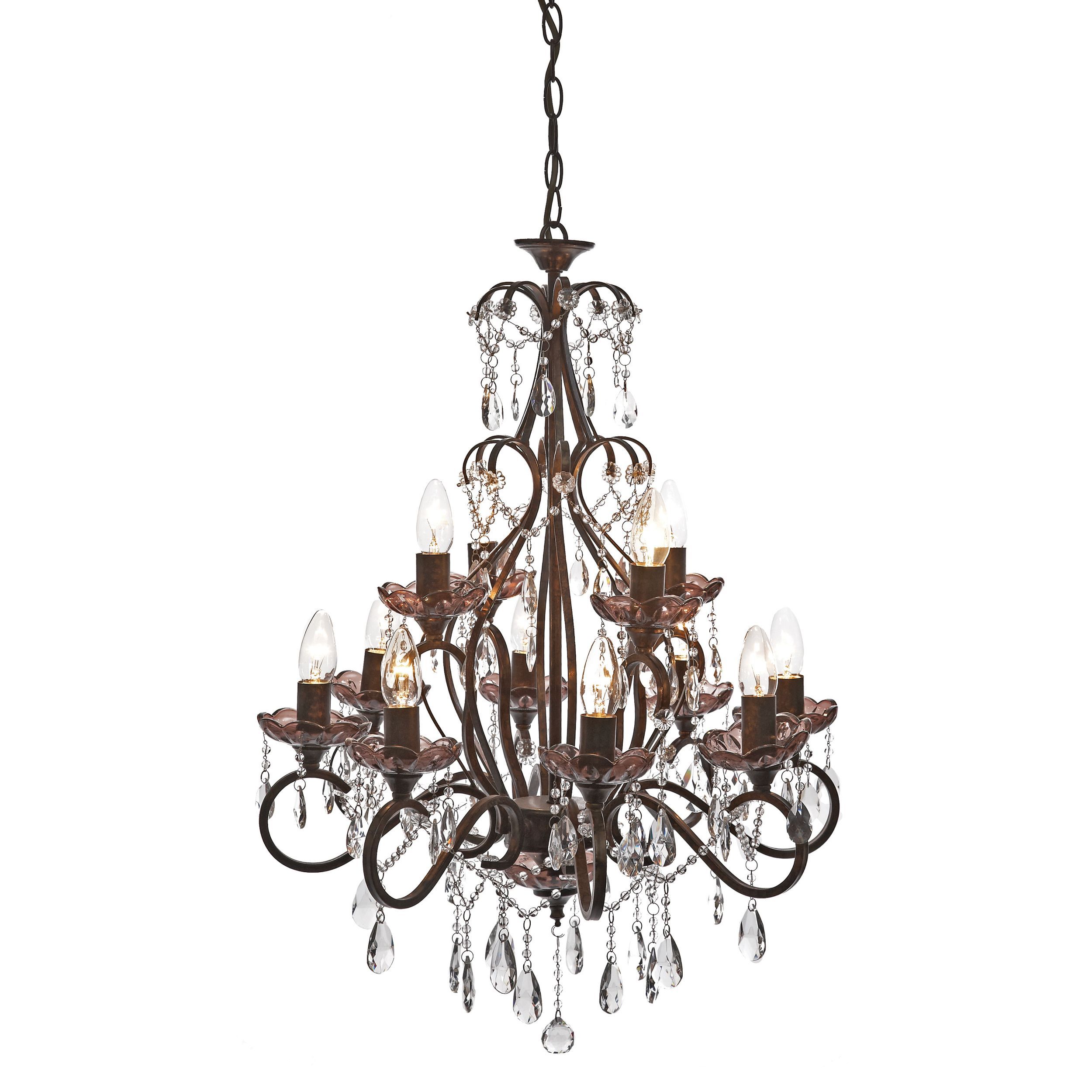 56cm Diameter X 76cm Drop Antique Brass Chandelier Pertaining To Hesse 5 Light Candle Style Chandeliers (View 25 of 30)