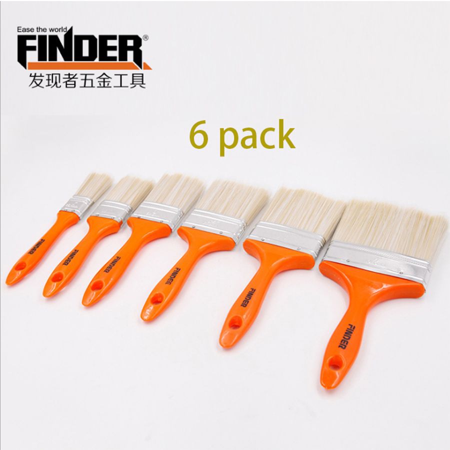 6pcs/set Wooden Paint Brush Set 1"/ 1.5"/ 2"/ 2. 5"/ 3"/ 4" For Household  Wall Painting Tools Artist Oil Painting Paint Cleaner Intended For 3 Piece Wash, Brush, Comb Wall Decor Sets (set Of 3) (Photo 29 of 30)