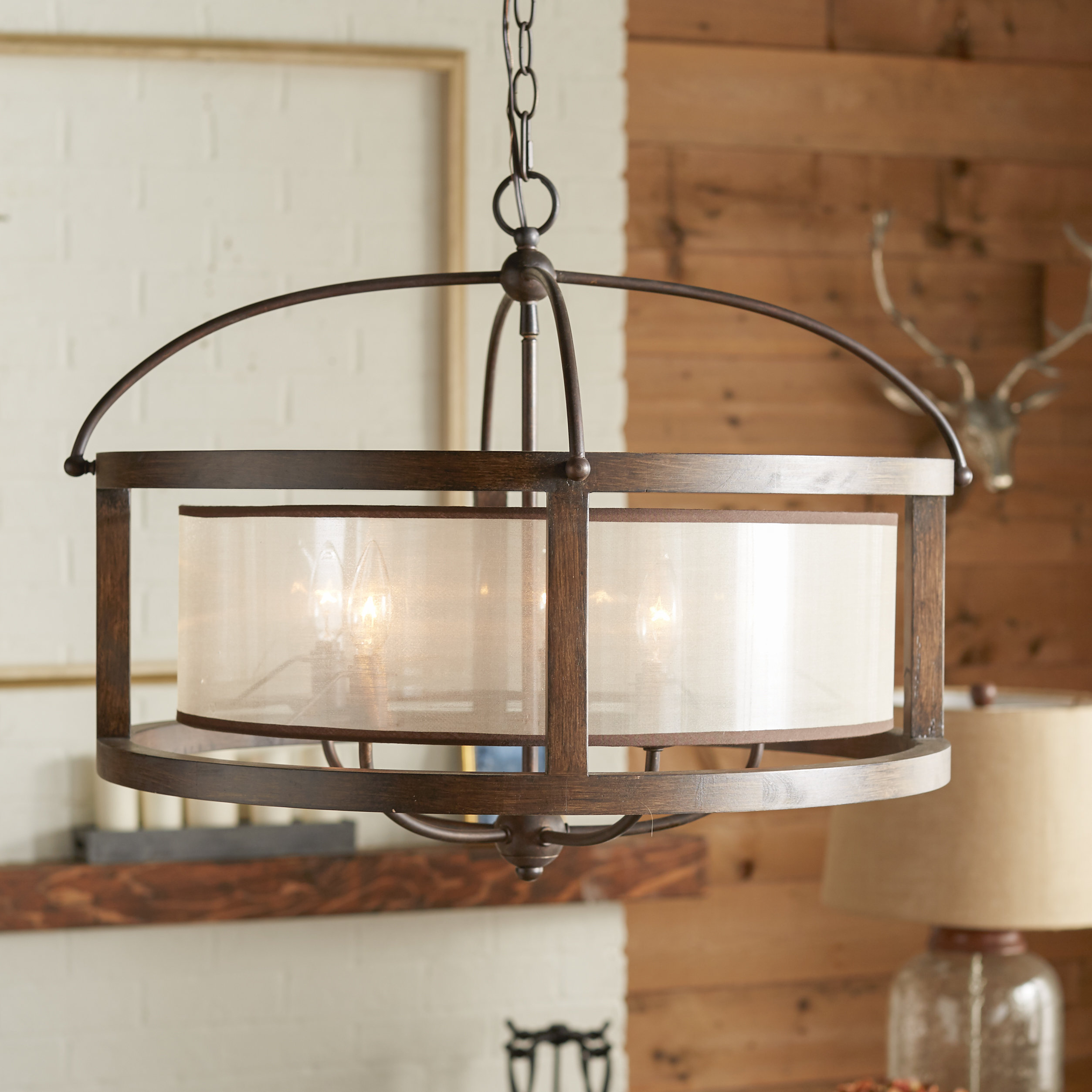 Aadhya 5 Light Drum Chandelier & Reviews | Joss & Main In Aadhya 5 Light Drum Chandeliers (Photo 1 of 30)