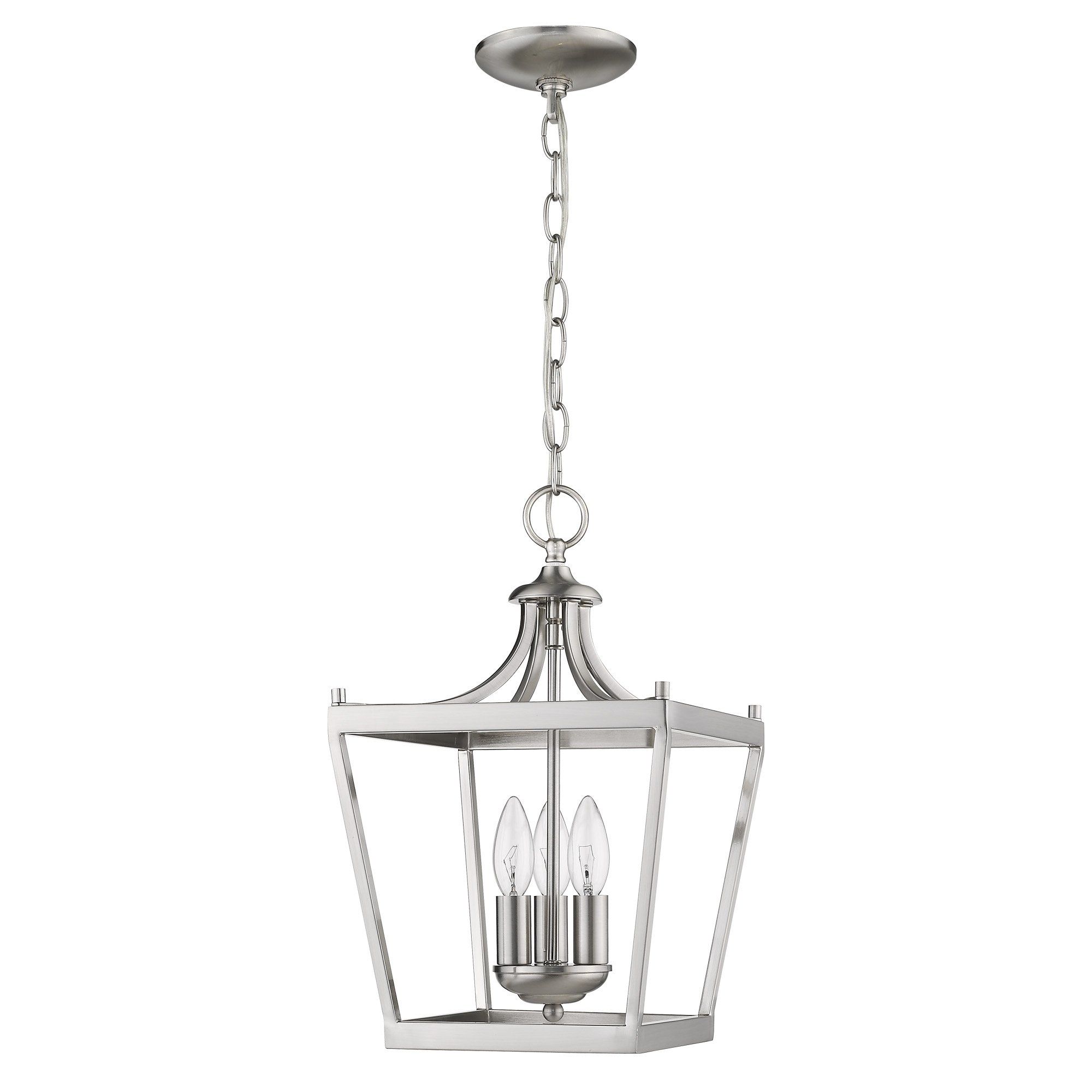 Acclaim Lighting Kennedy 3 Light Satin Nickel Chandelier With Pickensville 6 Light Wagon Wheel Chandeliers (View 23 of 30)