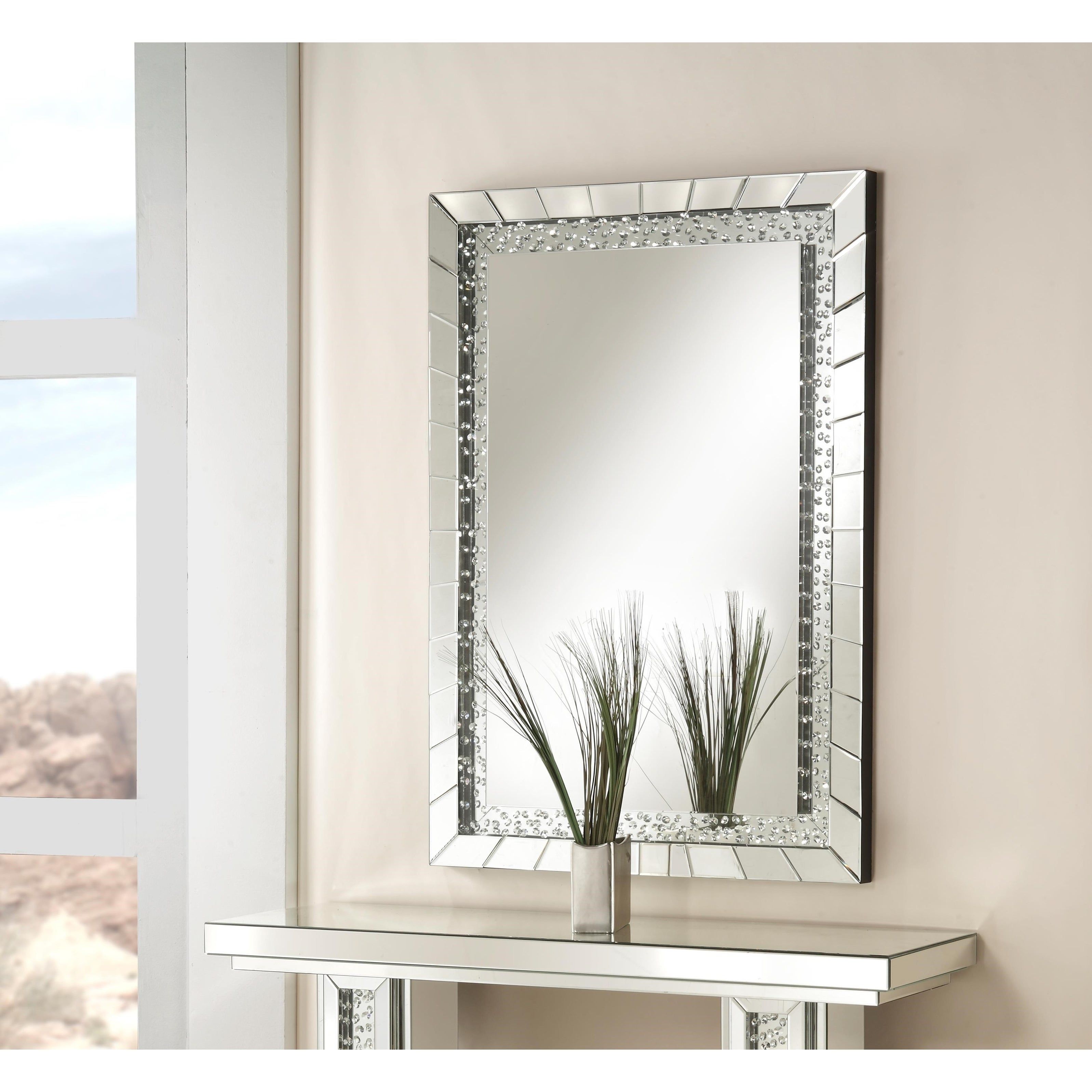 Acme Furniture Nysa Accent Wall Mirror Throughout Rectangle Accent Wall Mirrors (View 26 of 30)