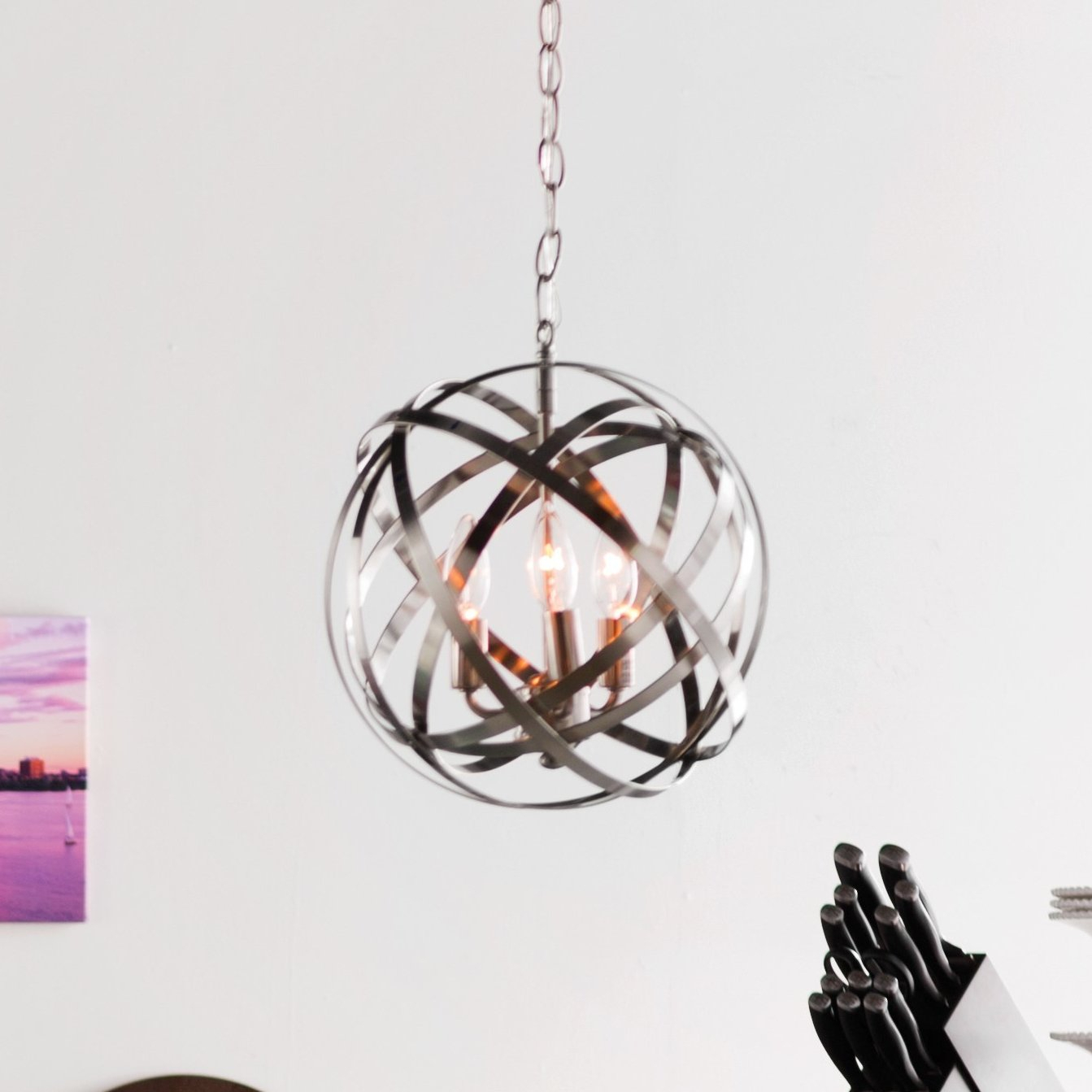 Featured Photo of 2024 Popular Adcock 3-light Single Globe Pendants