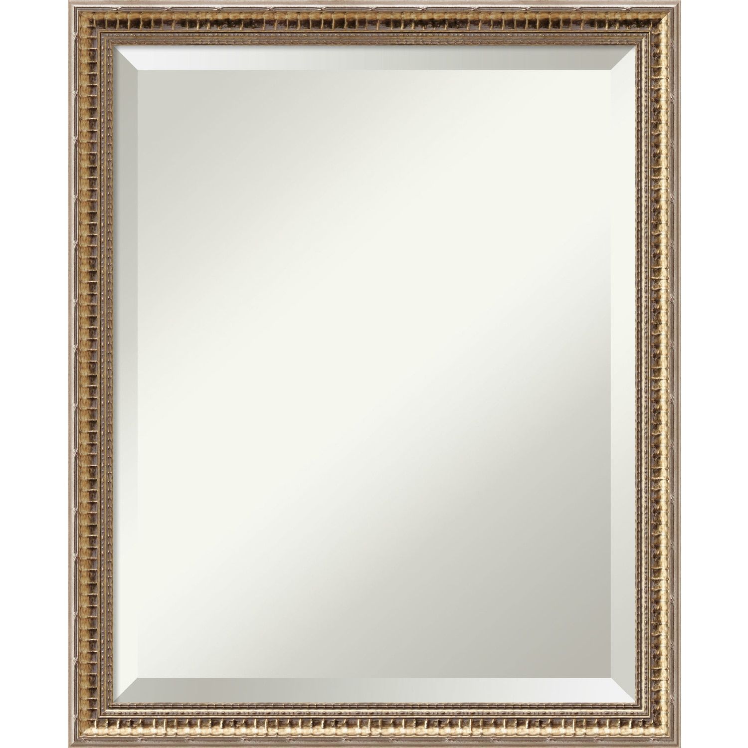 Amanti Art Wall Mirror, Fluted Champagne (beige) Wood For Traditional Square Glass Wall Mirrors (Photo 26 of 30)