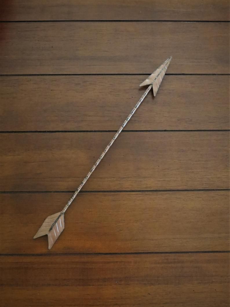 Arrow Wall Decor / Bohemian Boho Chic Style / Tribal Indian Southwestern  Decor / Arrow Hanging / Aged Copper Or Pick Color /unique Wall Idea For Brown Metal Tribal Arrow Wall Decor (View 3 of 30)