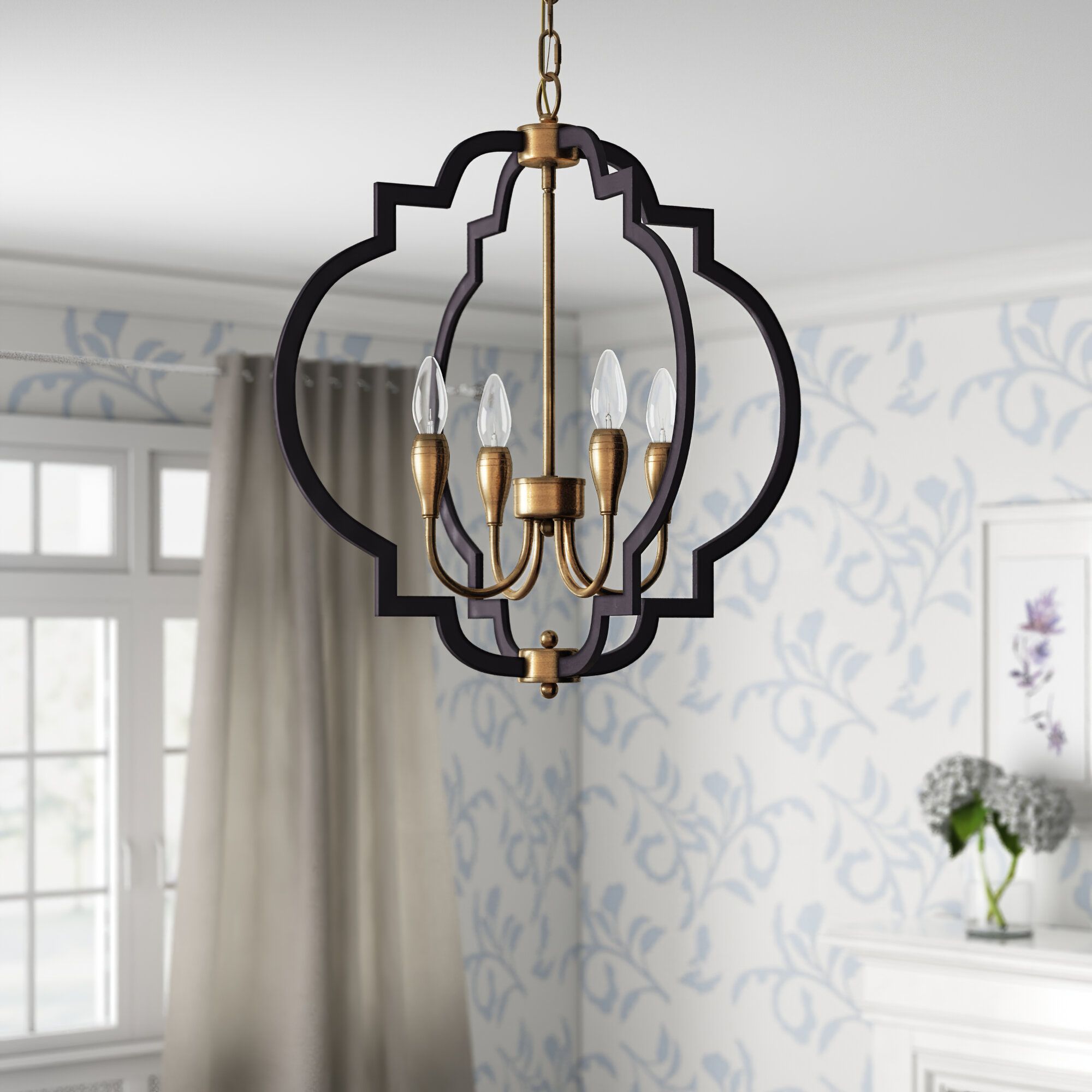 Astin 4 Light Geometric Chandelier Within Kenna 5 Light Empire Chandeliers (View 29 of 30)