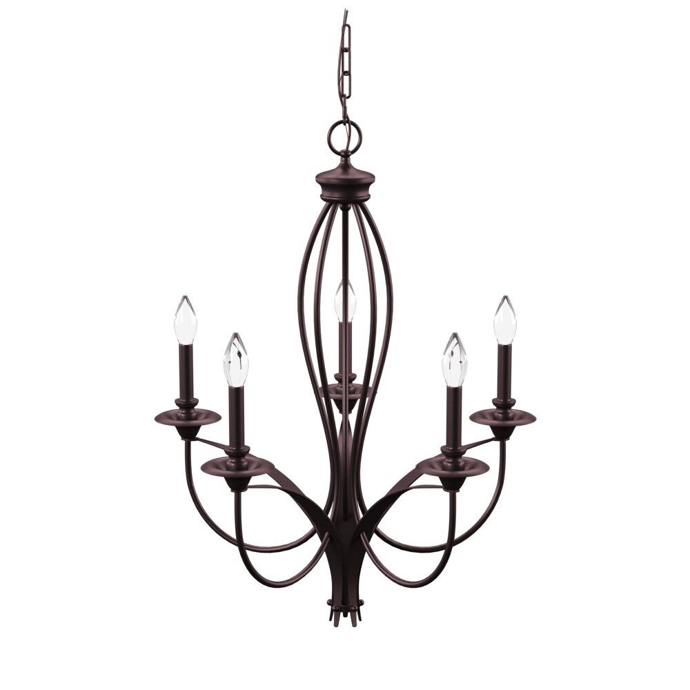 August Grove Tarres 5 Light Candle Style Chandelier Pertaining To Watford 6 Light Candle Style Chandeliers (View 21 of 30)