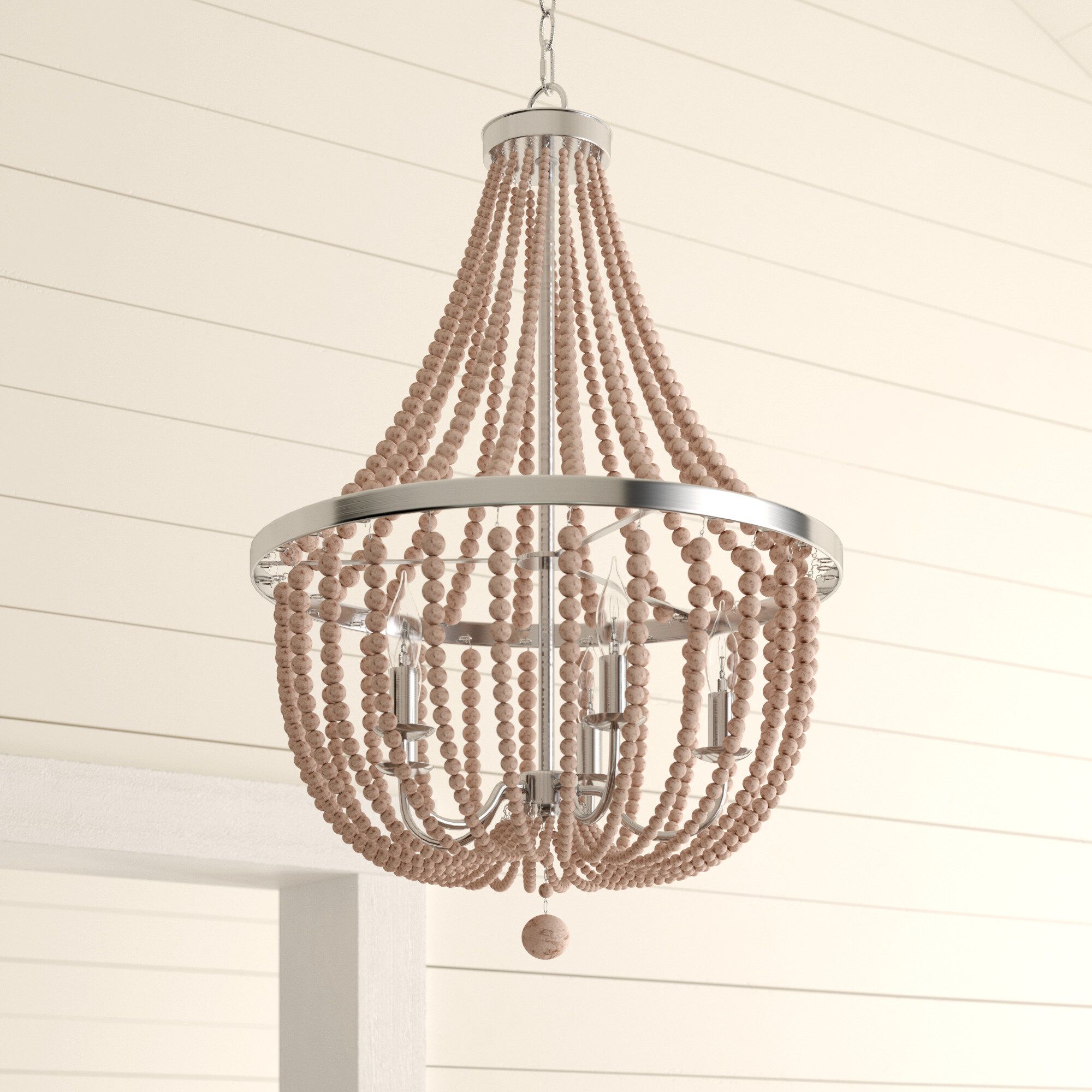 Bay Isle Home Tilden Wood Bead 5 Light Empire Chandelier Throughout Ladonna 5 Light Novelty Chandeliers (View 5 of 30)