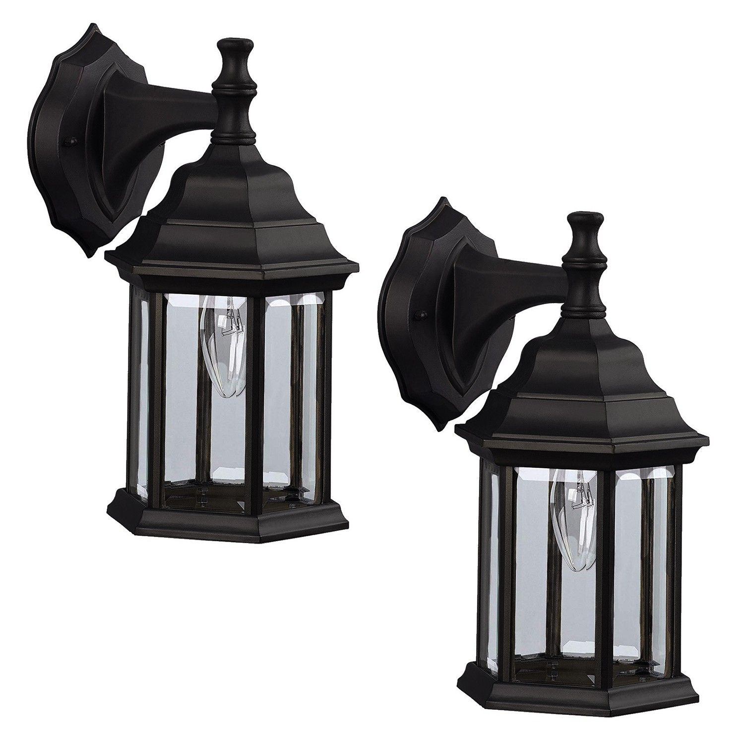 Bennington Iol4orb 2 Pack Outdoor Exterior Lantern Light Fixture, Oil  Rubbed Bronze Within Bennington 6 Light Candle Style Chandeliers (View 28 of 30)