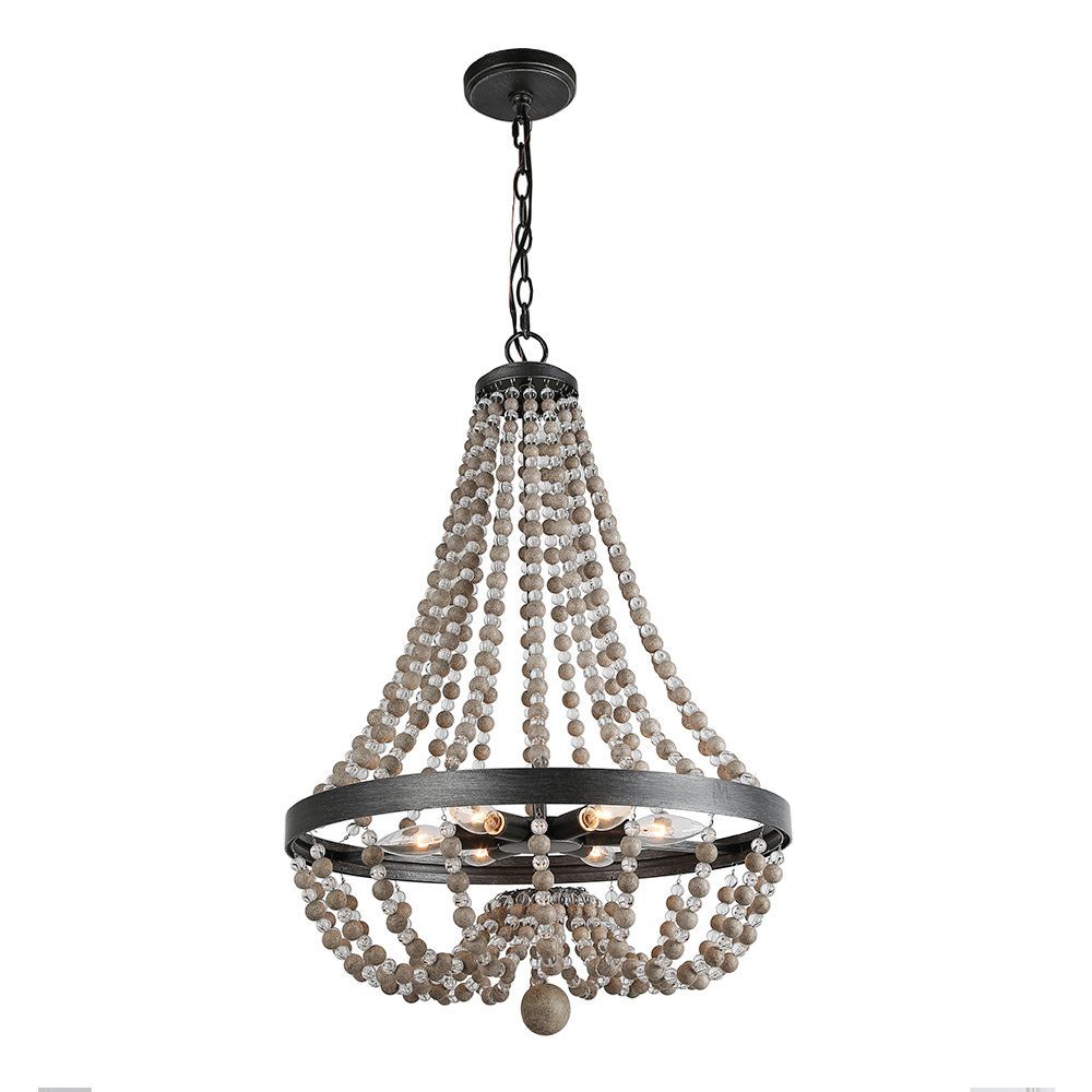 Bessemer Wood 6 Light Empire Chandelier Intended For Ladonna 5 Light Novelty Chandeliers (View 9 of 30)