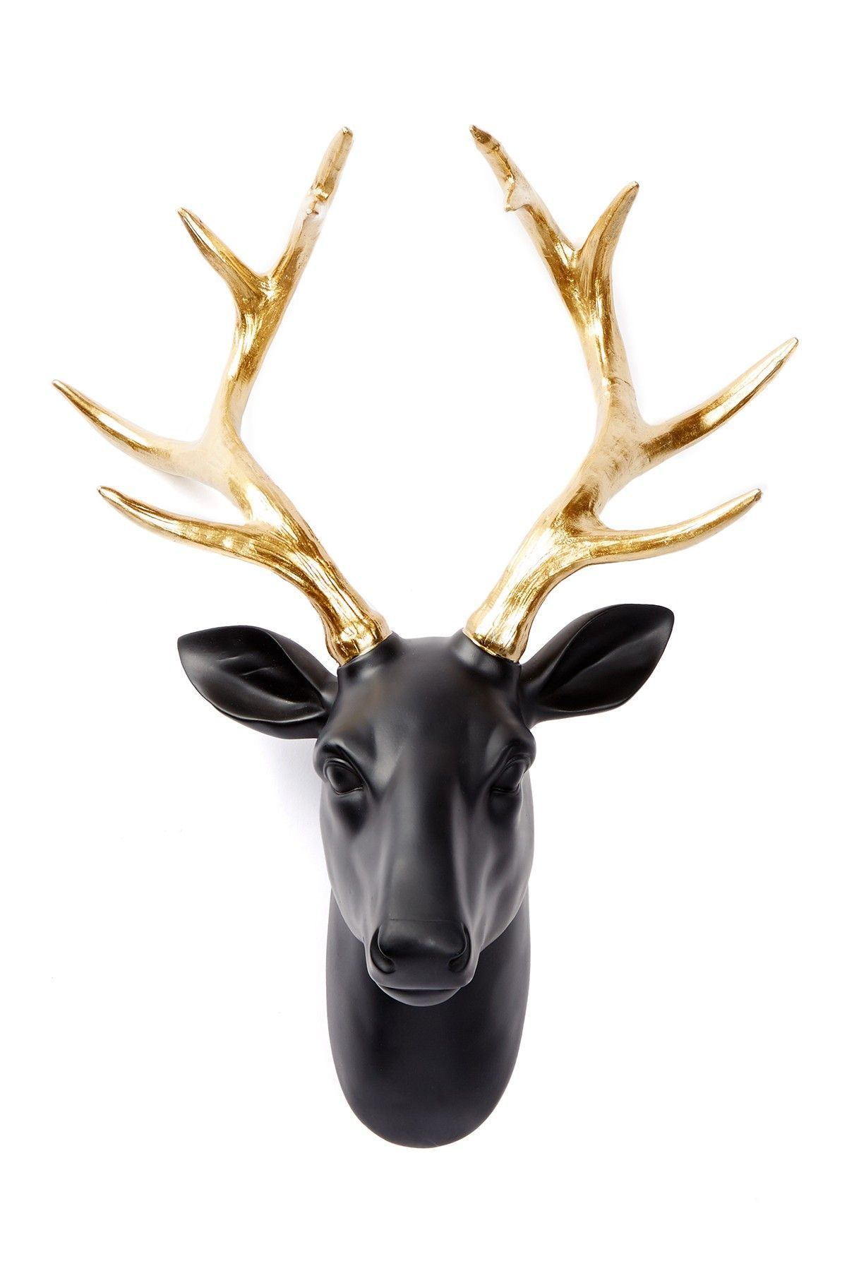 Black Faux Deer Head Wall Decorsagebrook Home On For Atlantis Faux Taxidermy Wall Decor (Photo 4 of 30)
