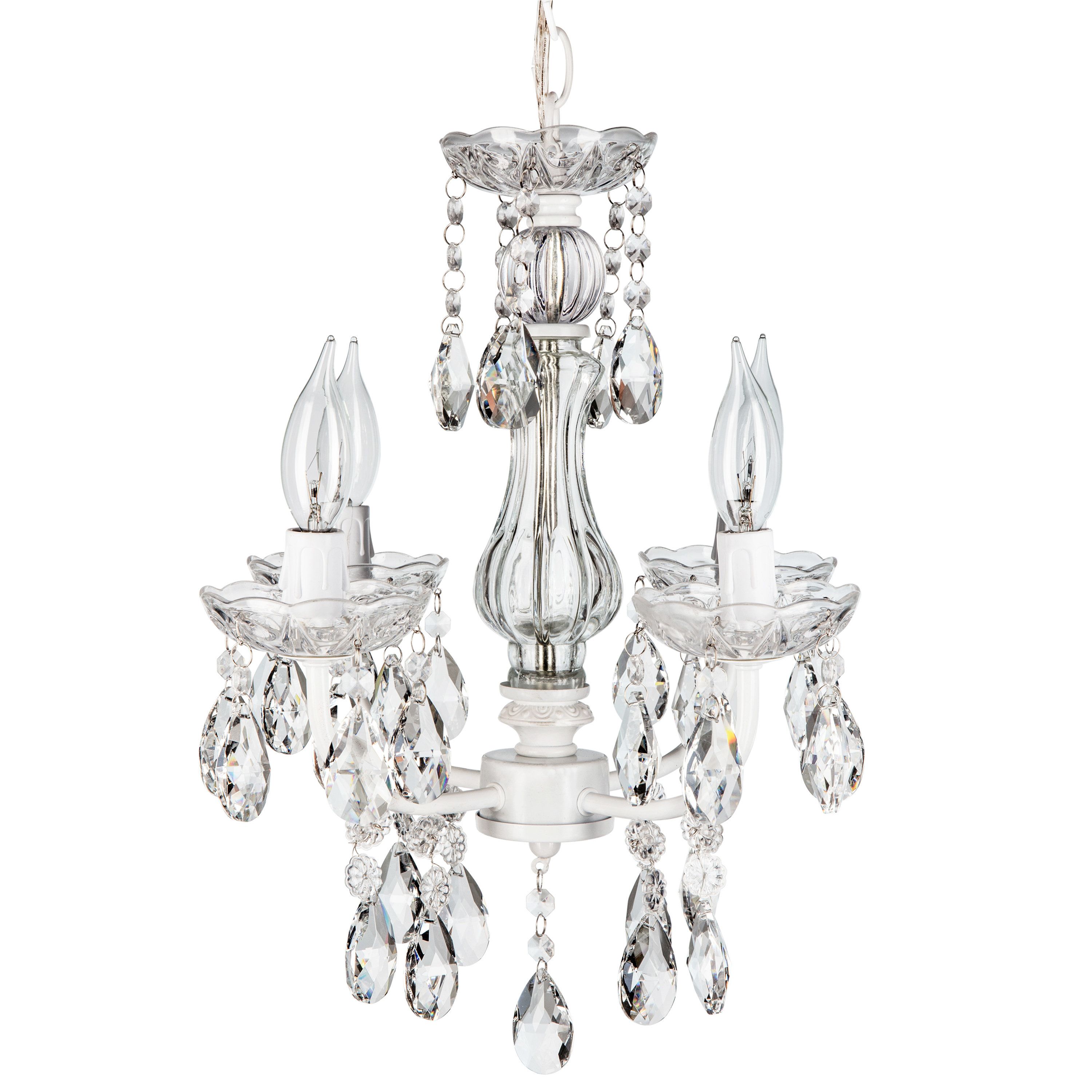 Blanchette White 4 Light Candle Style Chandelier With Regard To Blanchette 5 Light Candle Style Chandeliers (View 4 of 30)