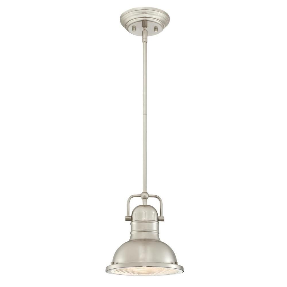 Boswell 1 Light Brushed Nickel Mini Pendant With Led Bulb Inside Freeda 1 Light Single Dome Pendants (View 29 of 30)