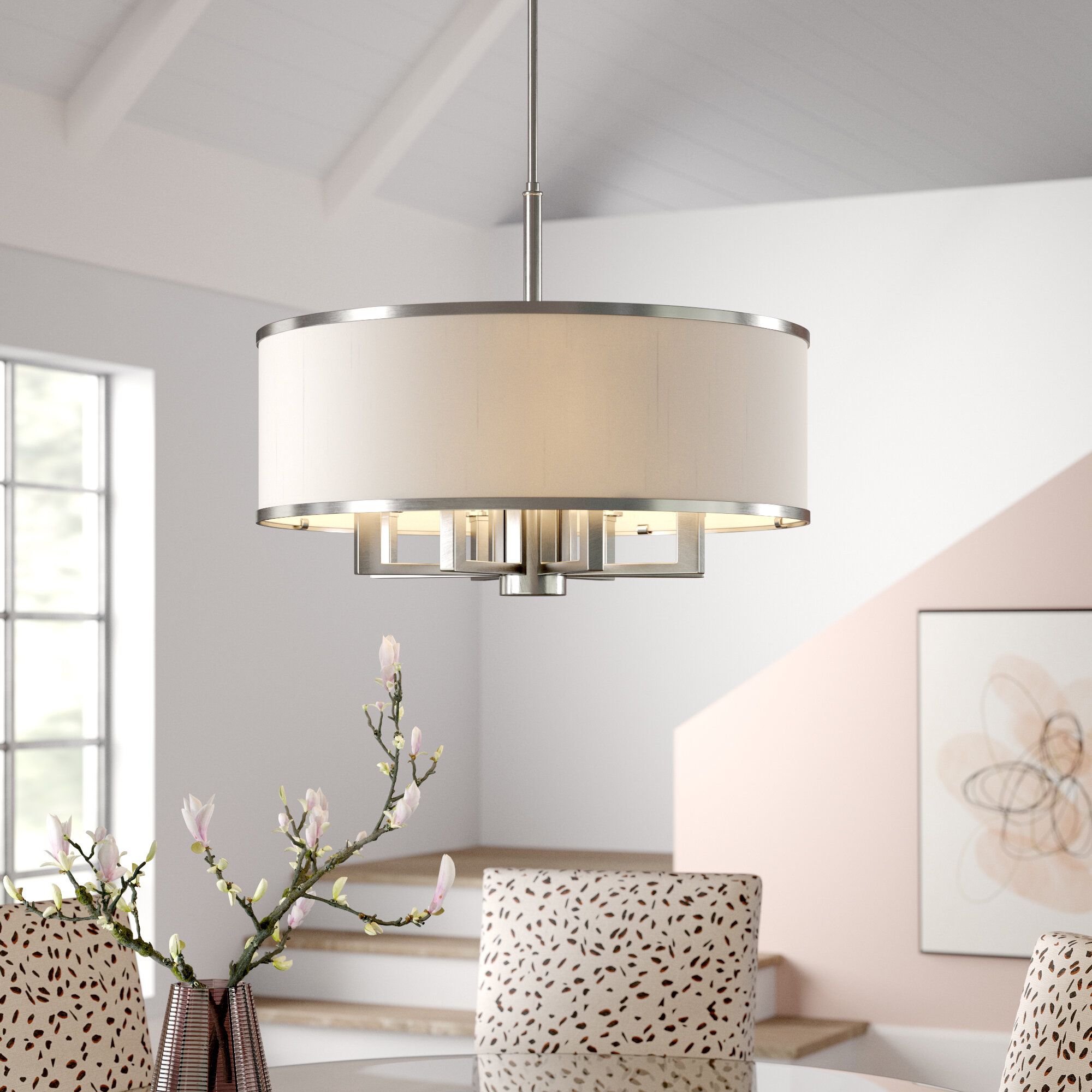 Breithaup 7 Light Drum Chandelier For Friedland 3 Light Drum Tiered Pendants (View 27 of 30)