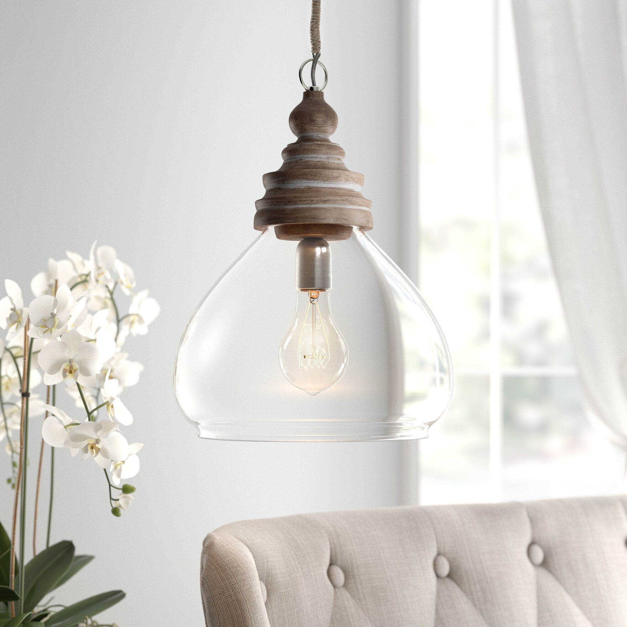 Brisa 1 Light Single Dome Pendant In Goldie 1 Light Single Bell Pendants (View 10 of 30)